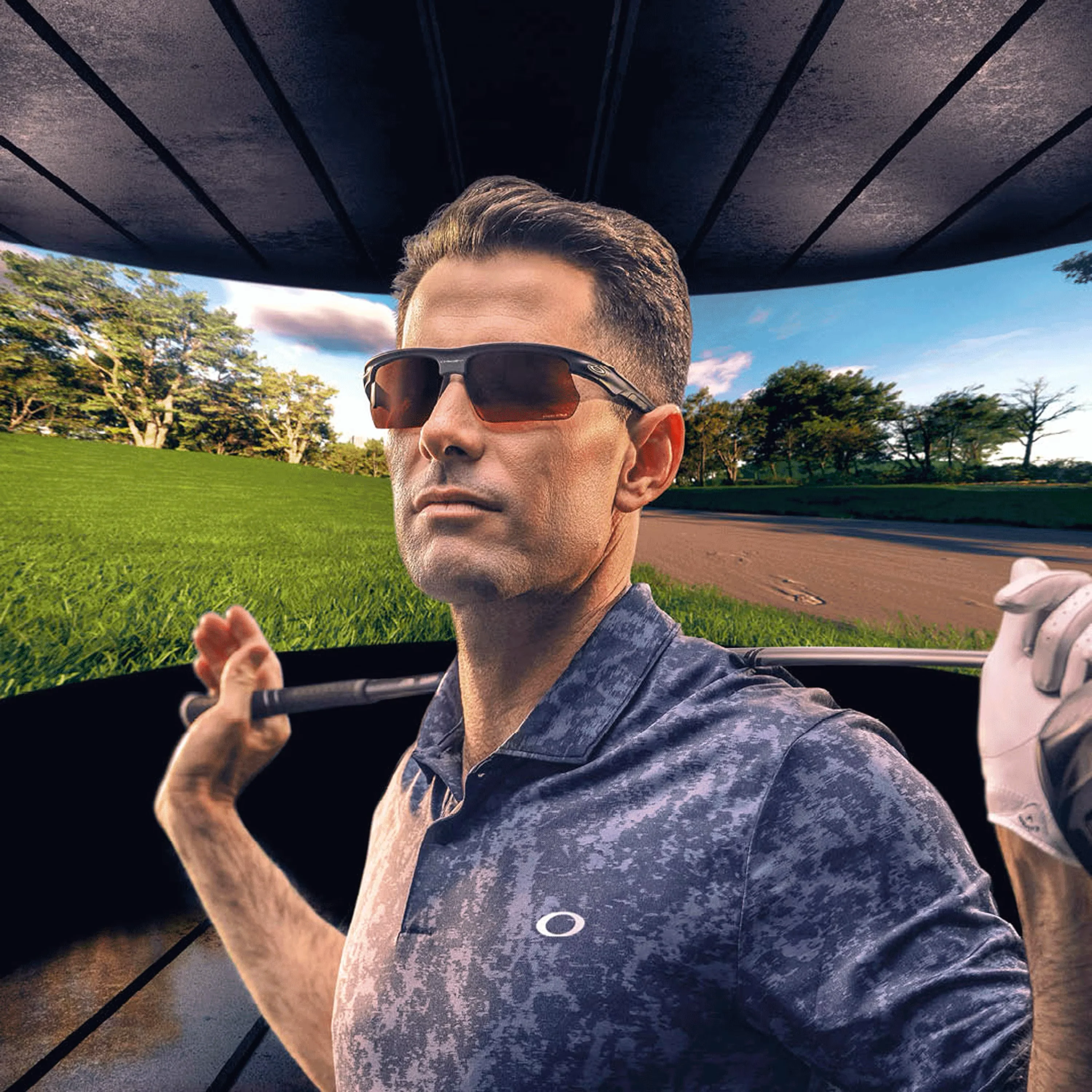 Oakley BiSphaera™ Prizm Dark Golf Lenses, Matte Carbon Frame - Image 8