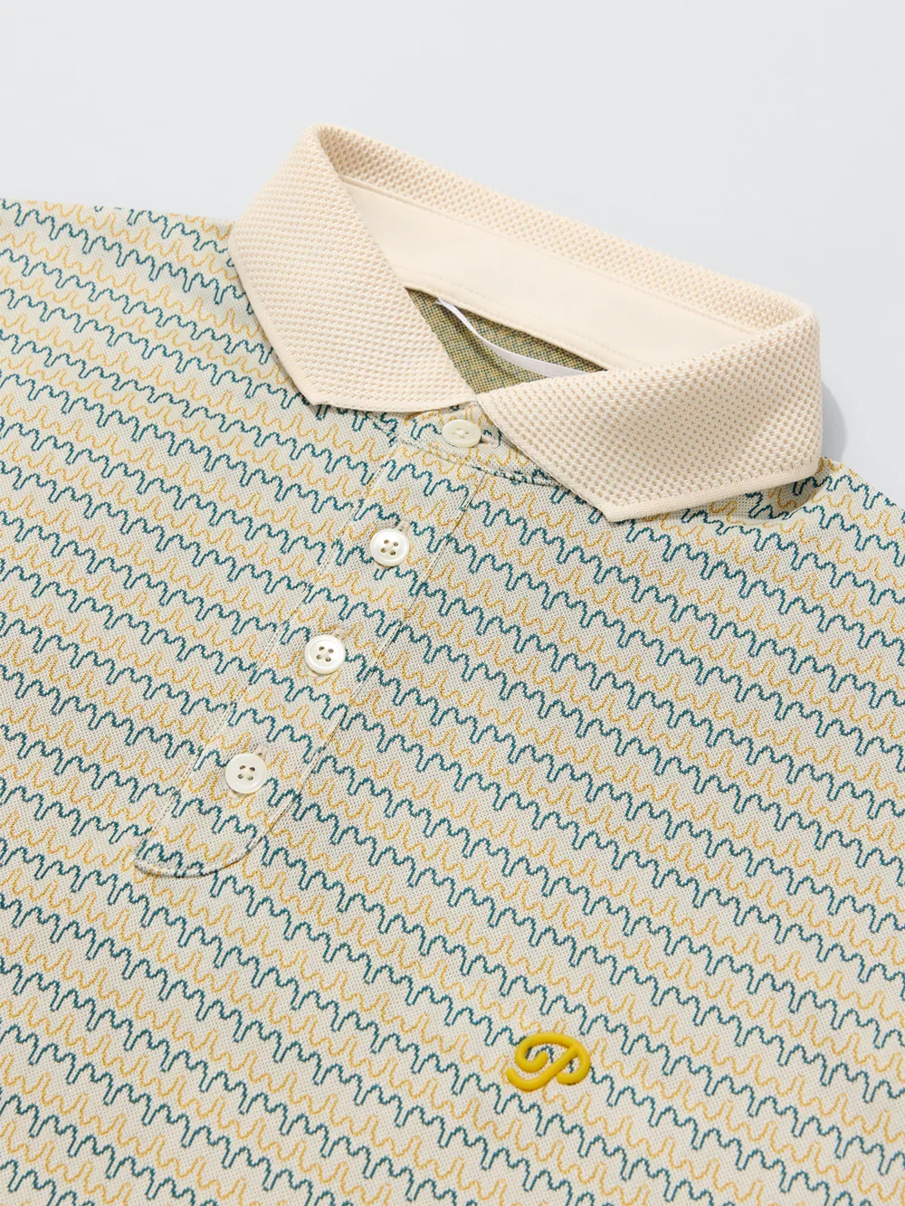 Public Drip Athlete Drip Stripe Polo - Creme - Image 5