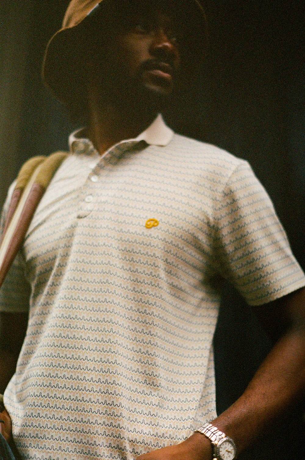 Public Drip Athlete Drip Stripe Polo - Creme - Image 7