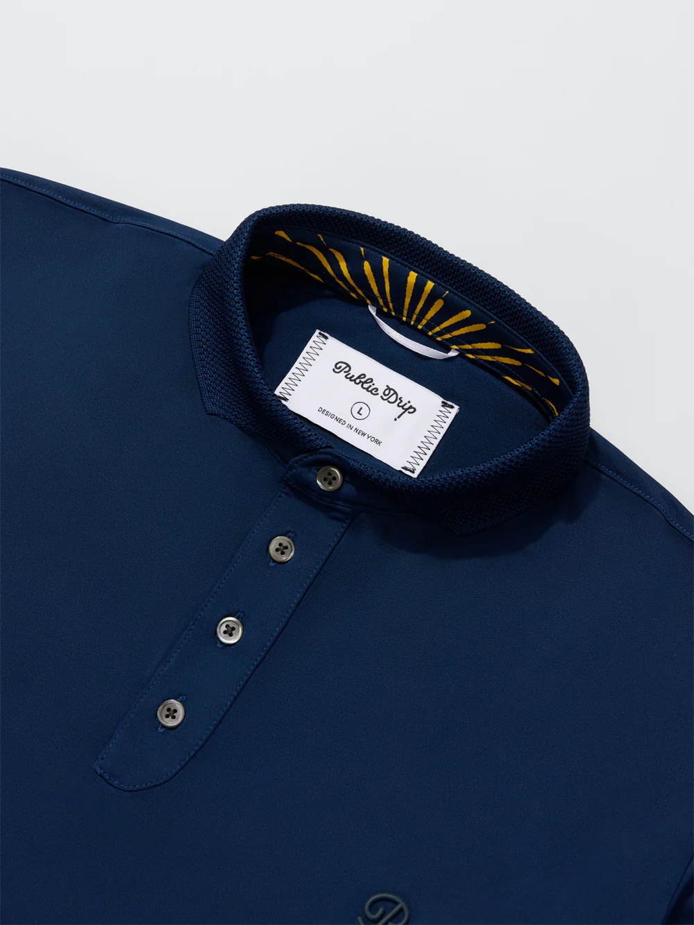 Public Drip Athlete Tonal Polo - Navy - Image 2