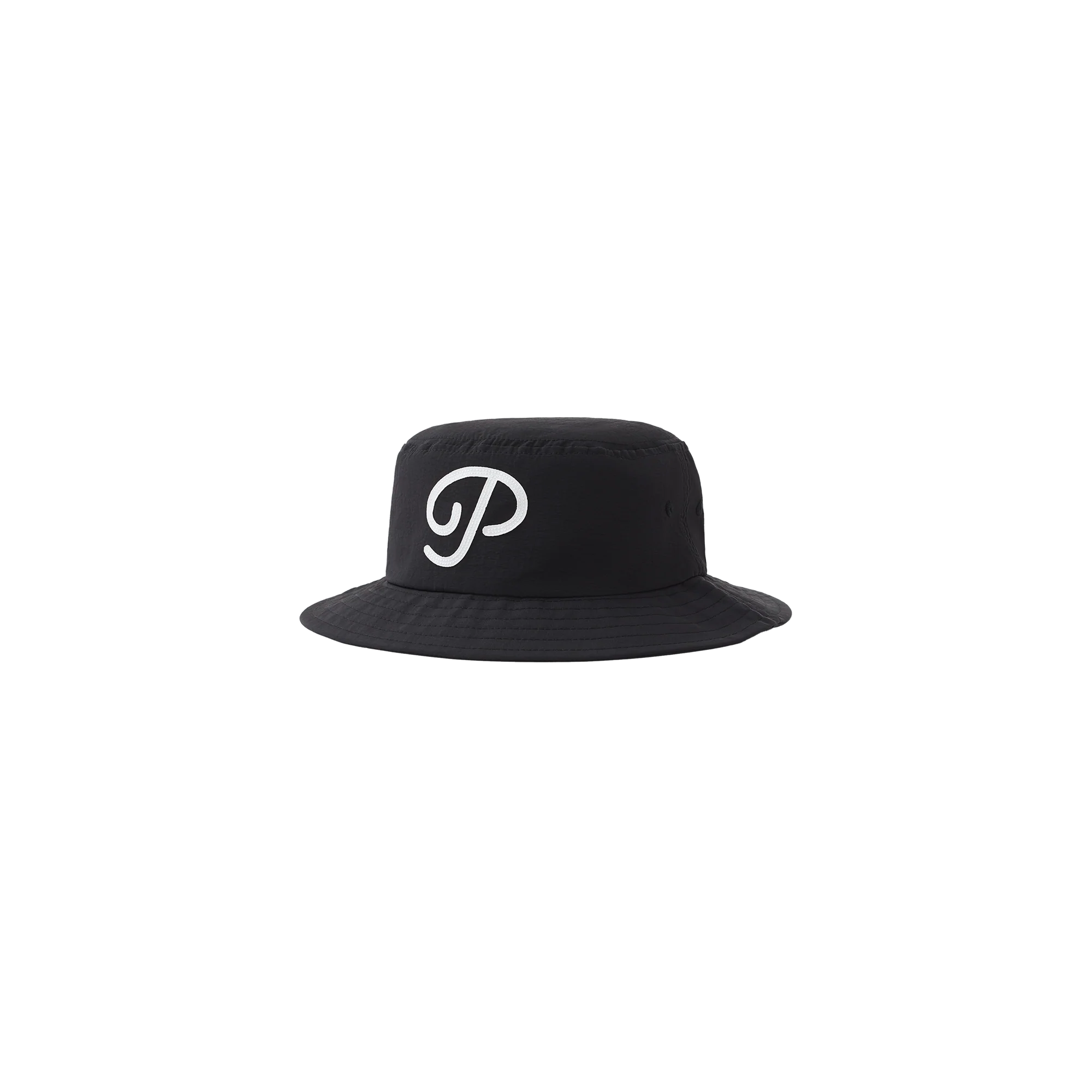 Public Drip "P" Script Nylon Bucket Hat - Black