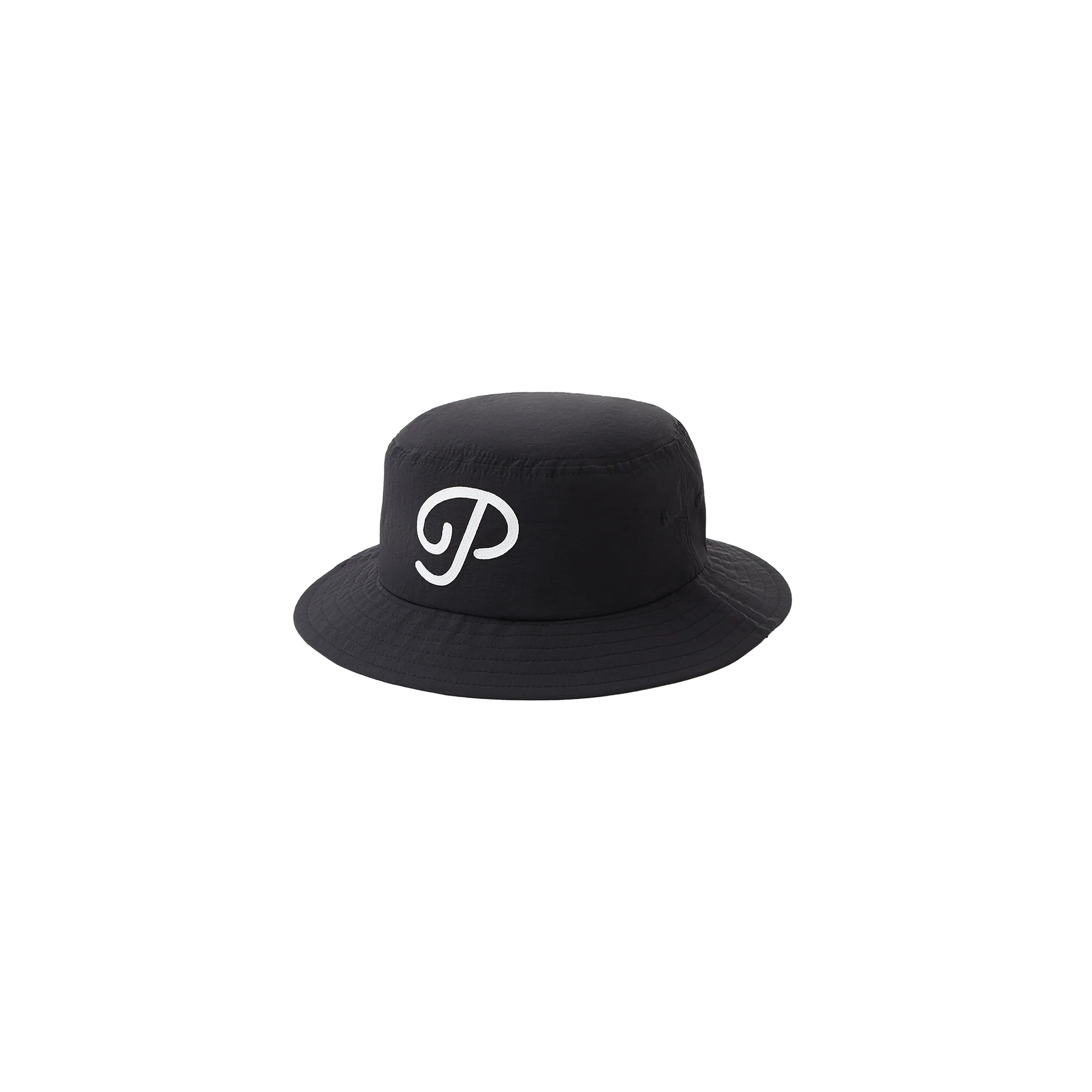 Public Drip "P" Script Nylon Bucket Hat - Black - Image 2