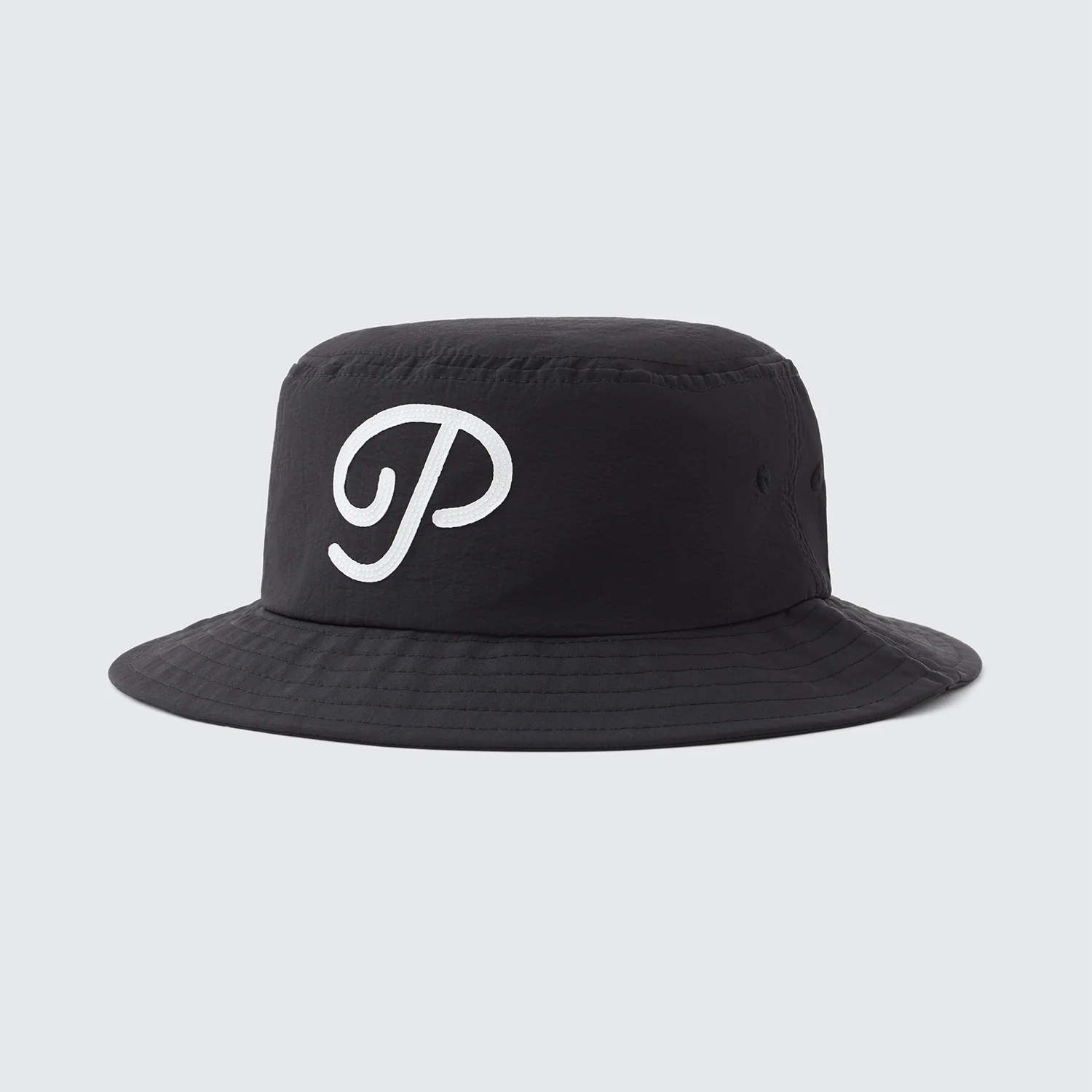 Public Drip "P" Script Nylon Bucket Hat - Black - Image 3