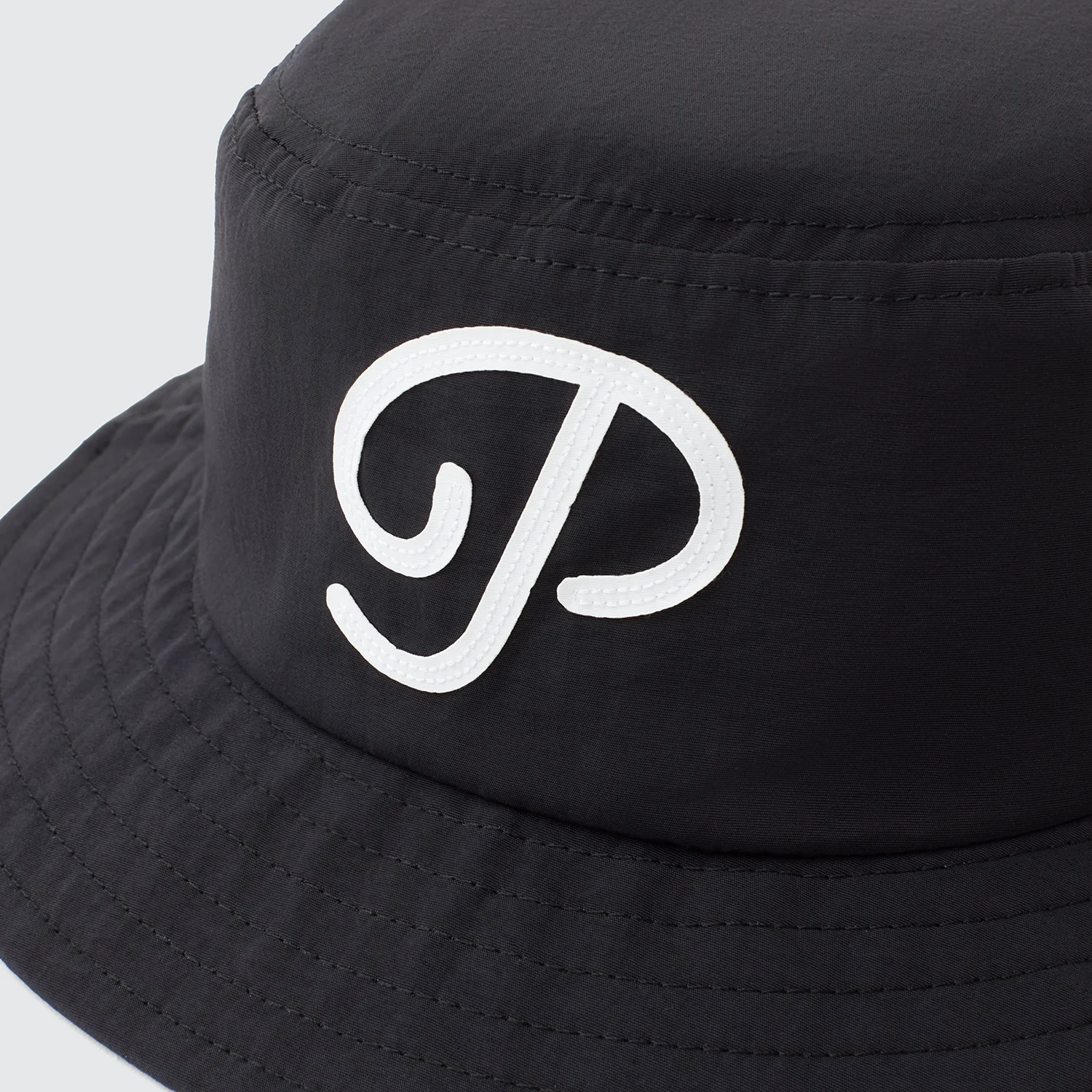 Public Drip "P" Script Nylon Bucket Hat - Black - Image 4