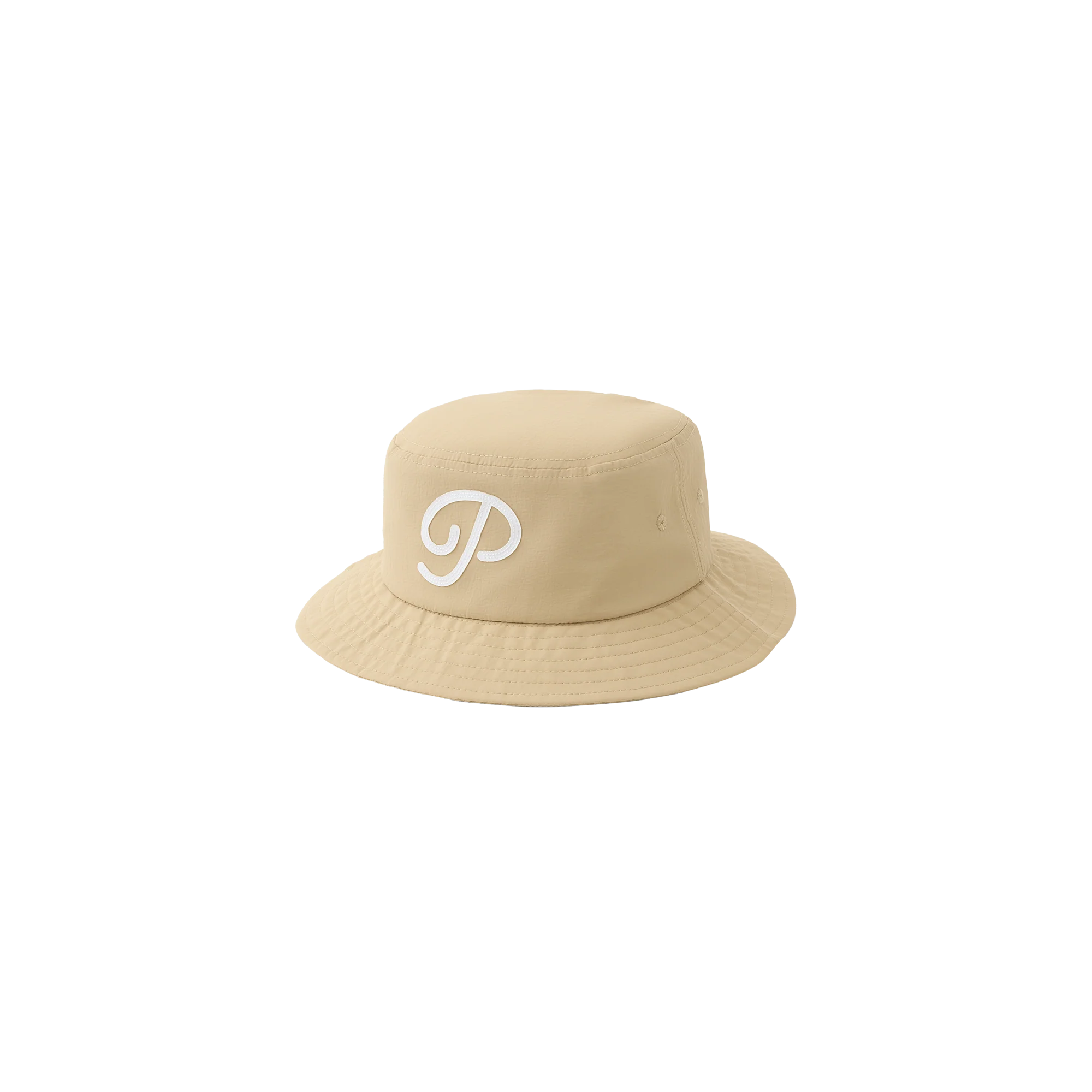 Public Drip "P" Script Nylon Bucket Hat - Sand - Image 2