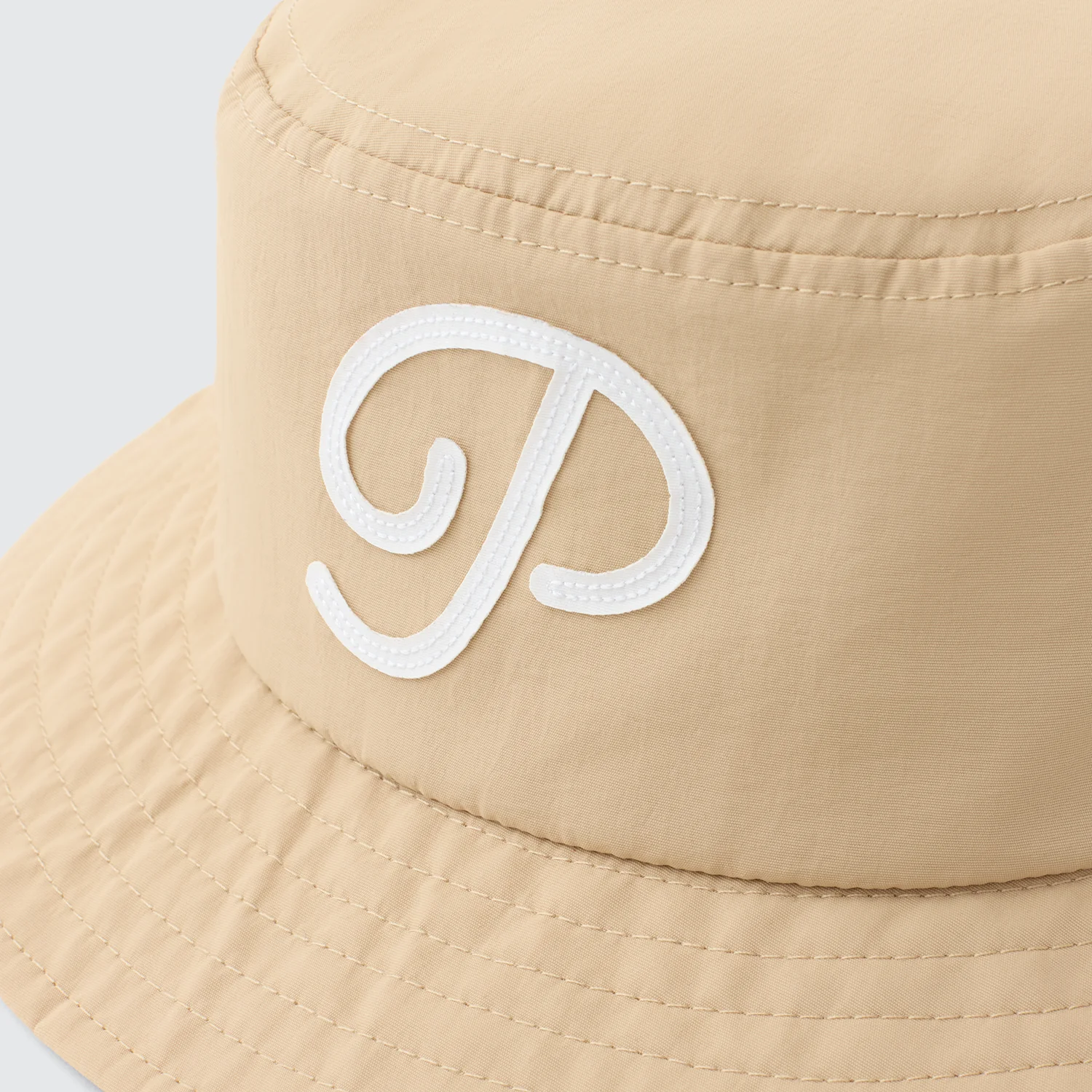 Public Drip "P" Script Nylon Bucket Hat - Sand - Image 4
