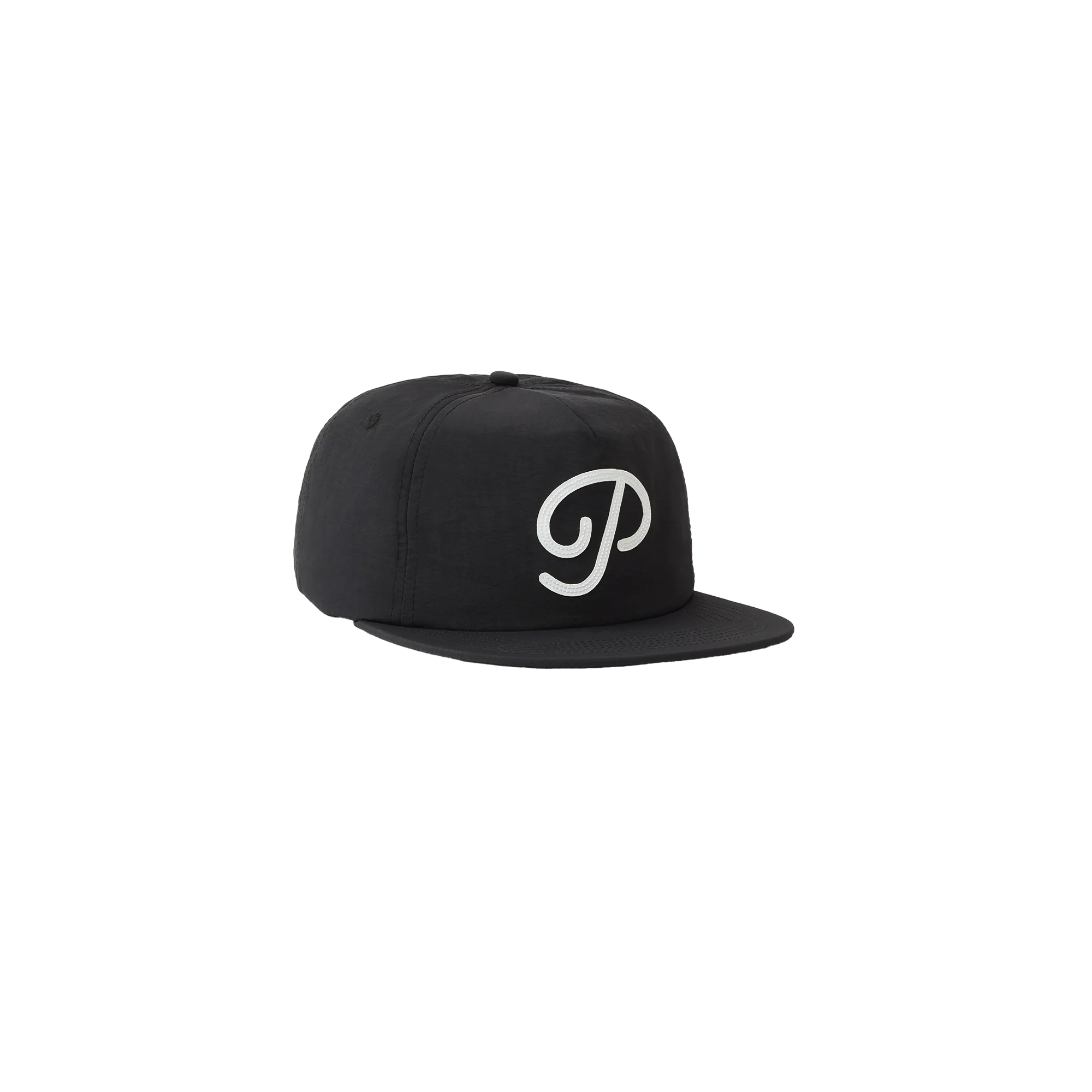 Public Drip "P" Script Nylon Snapback - Black