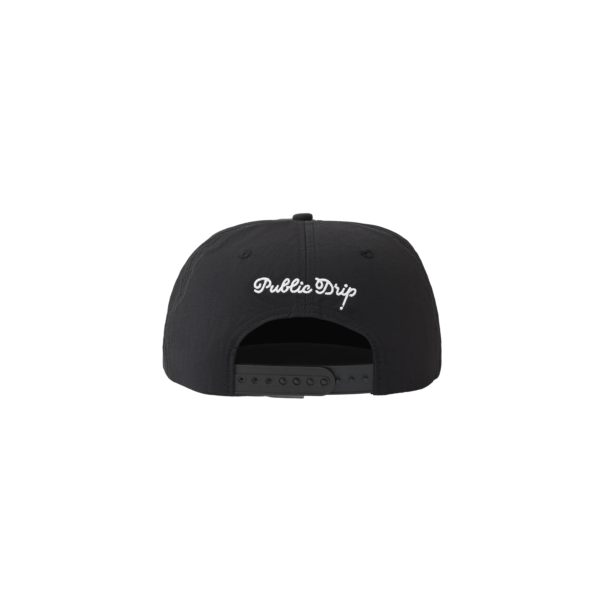 Public Drip "P" Script Nylon Snapback - Black - Image 2