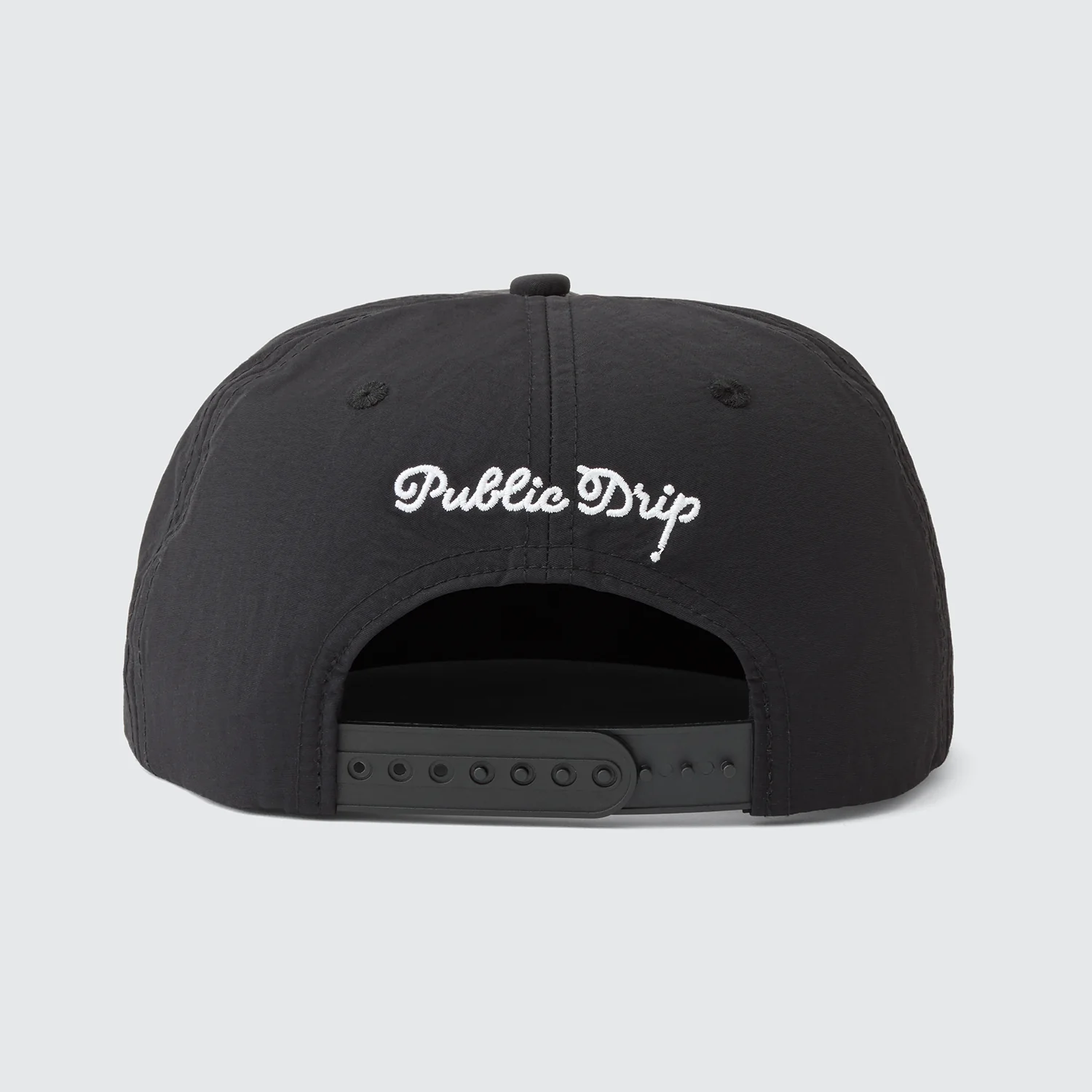 Public Drip "P" Script Nylon Snapback - Black - Image 4