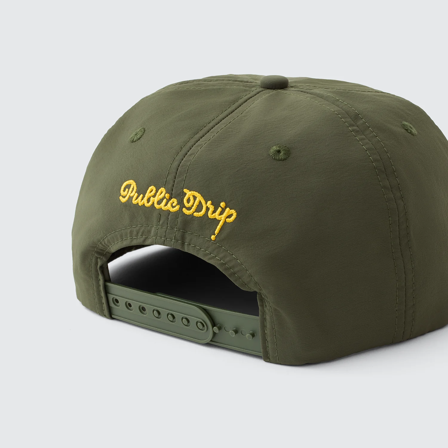 Public Drip "P" Script Nylon Snapback - Pine Grove - Image 4