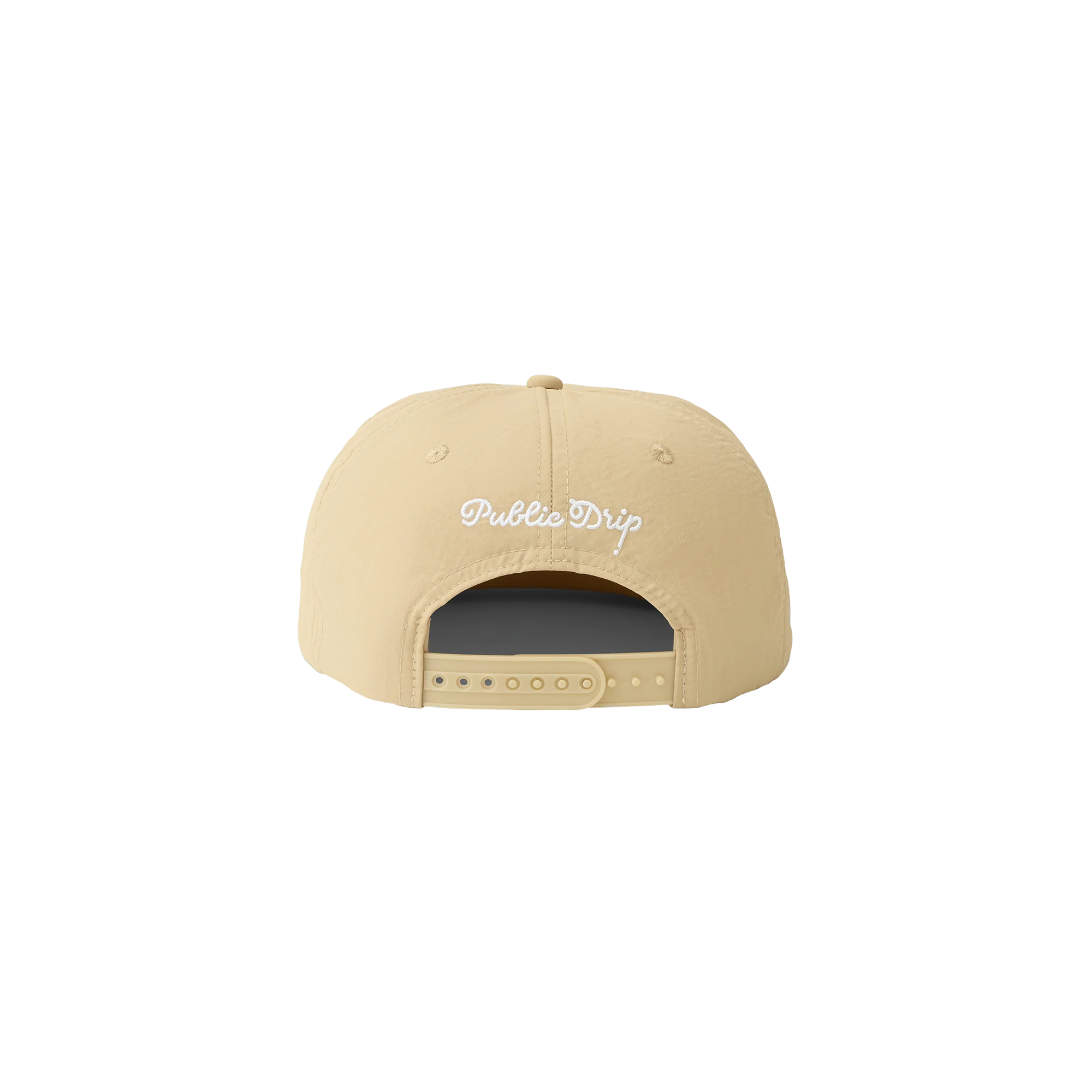 Public Drip "P" Script Nylon Snapback - Sand - Image 2