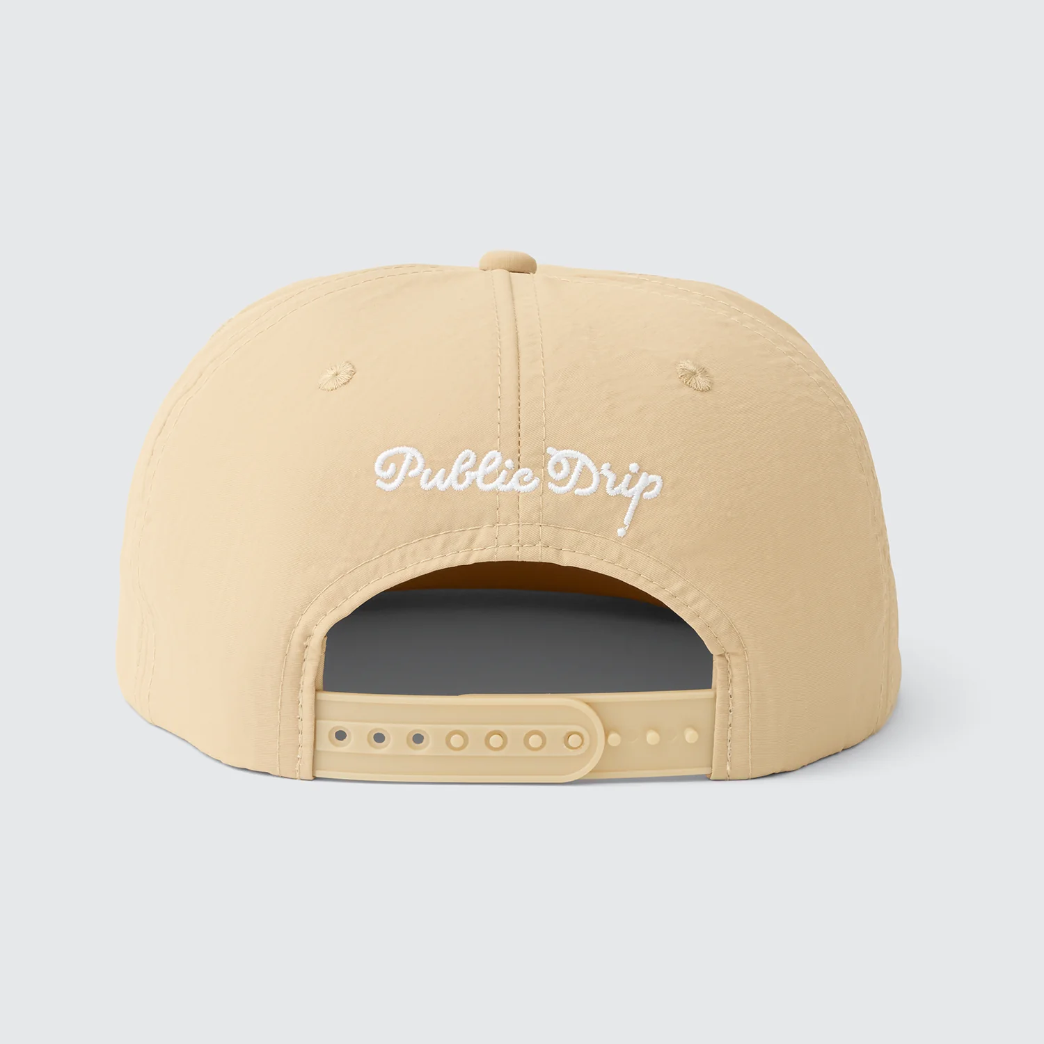 Public Drip "P" Script Nylon Snapback - Sand - Image 3