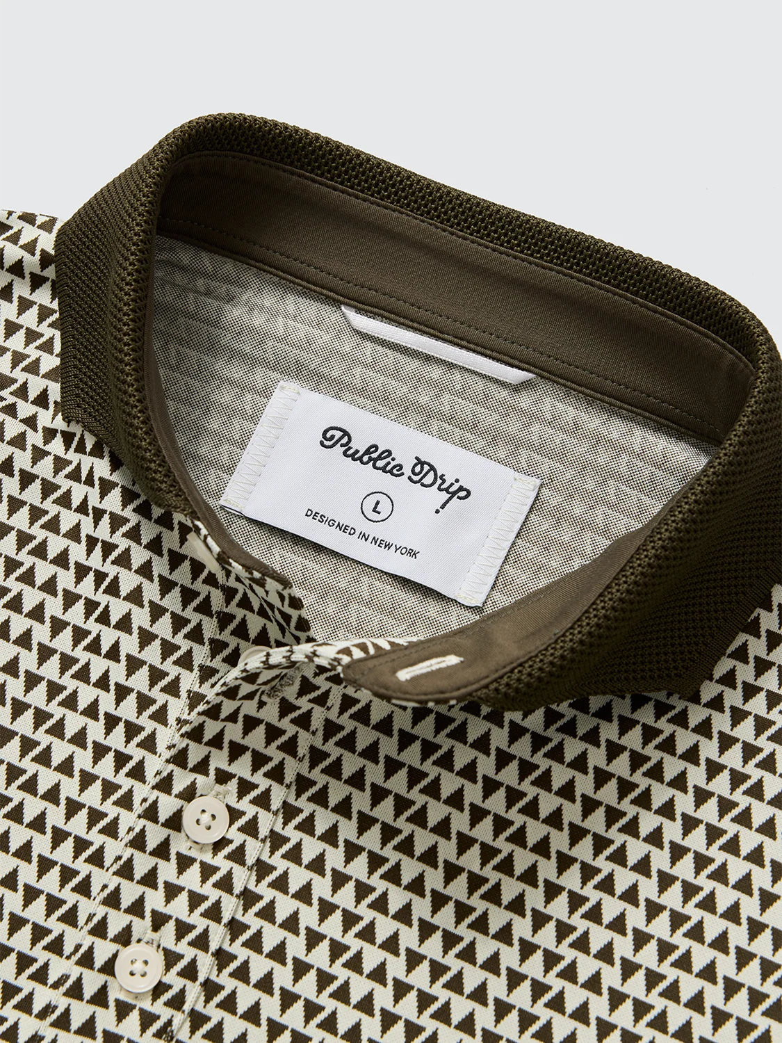 Public Drip Public Athlete Up & Down Polo - Olive - Image 6