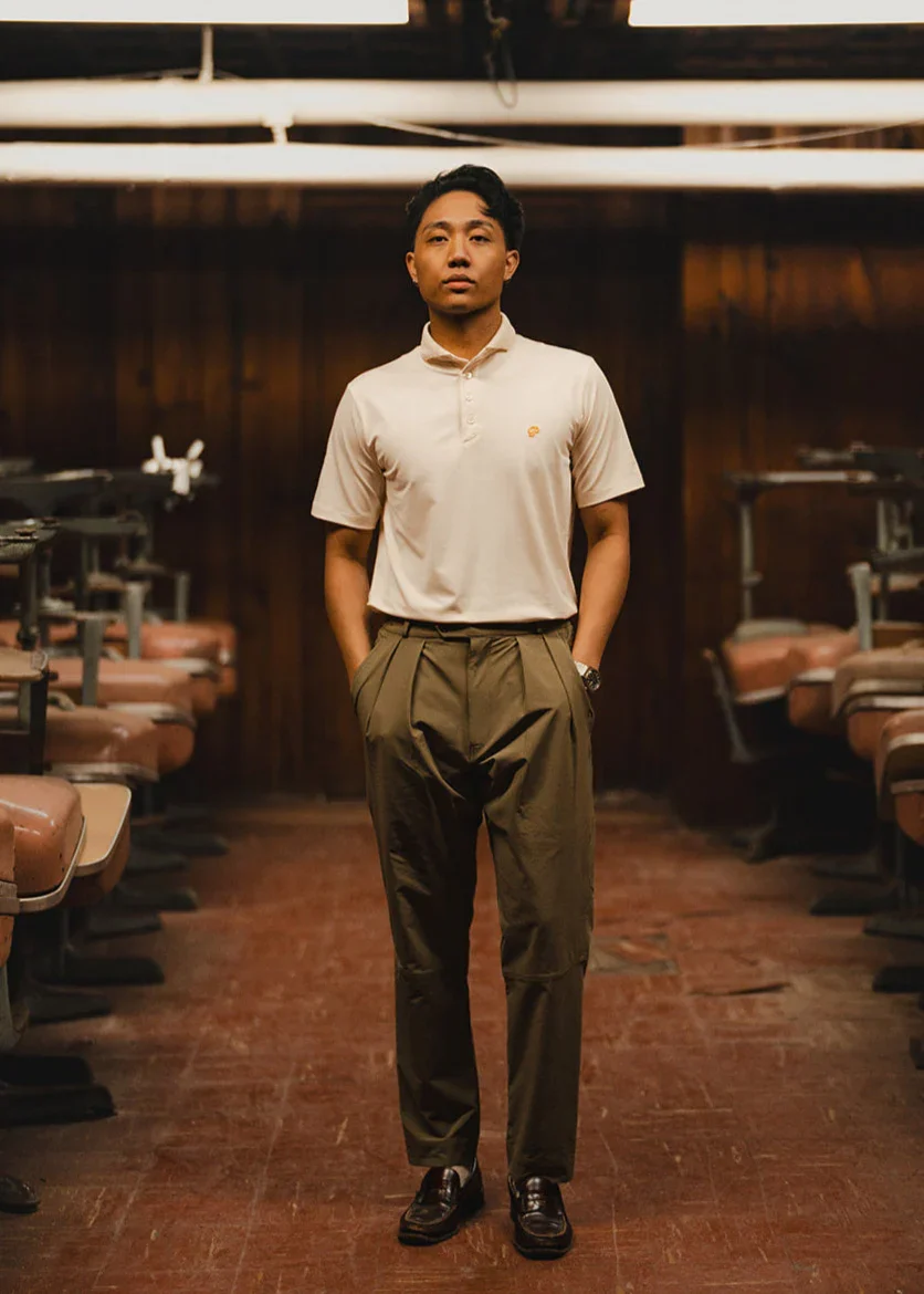 Public Drip Solid Polo - Cream - Image 4