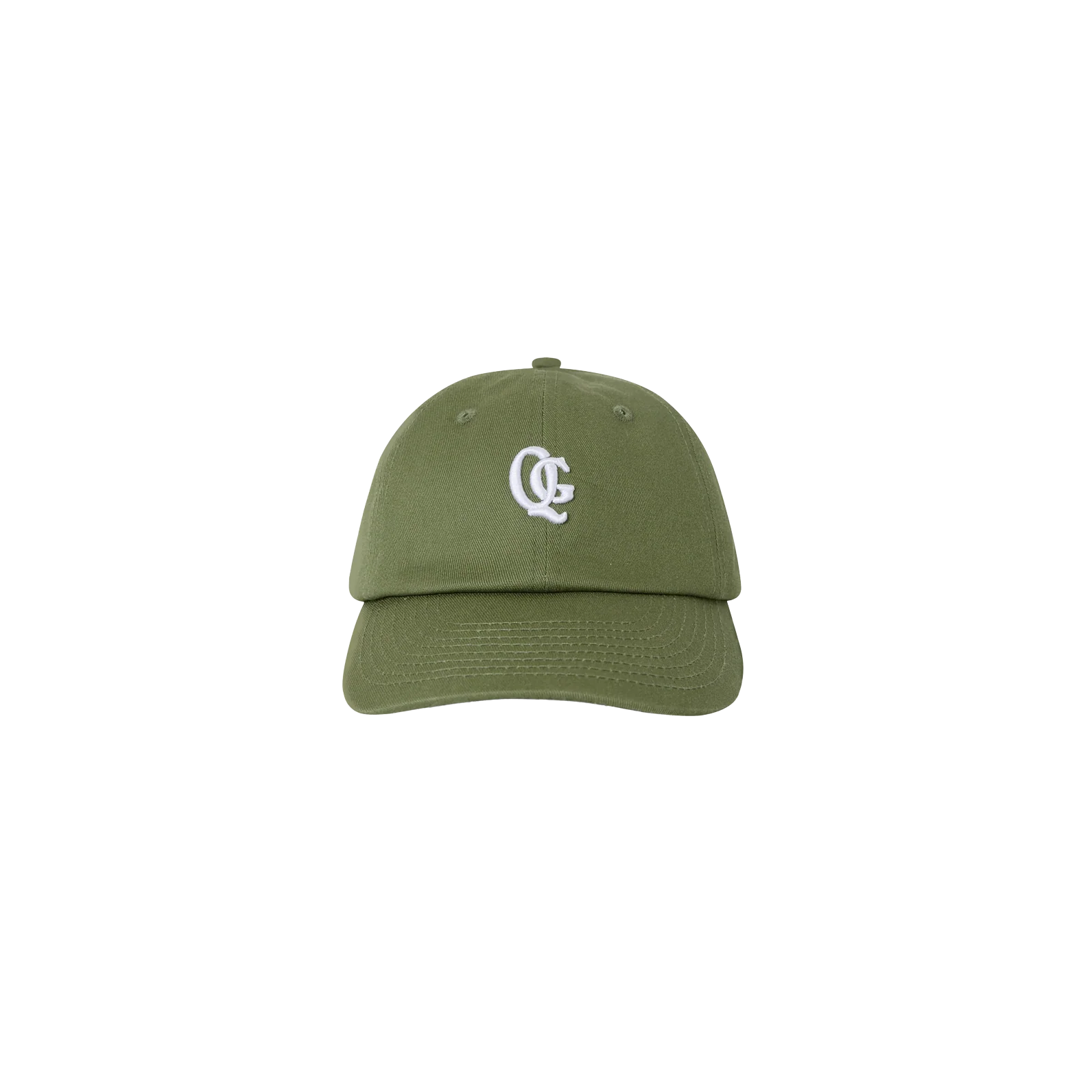 Quiet Golf Monogram 3D Dad Hat - Olive - Image 3