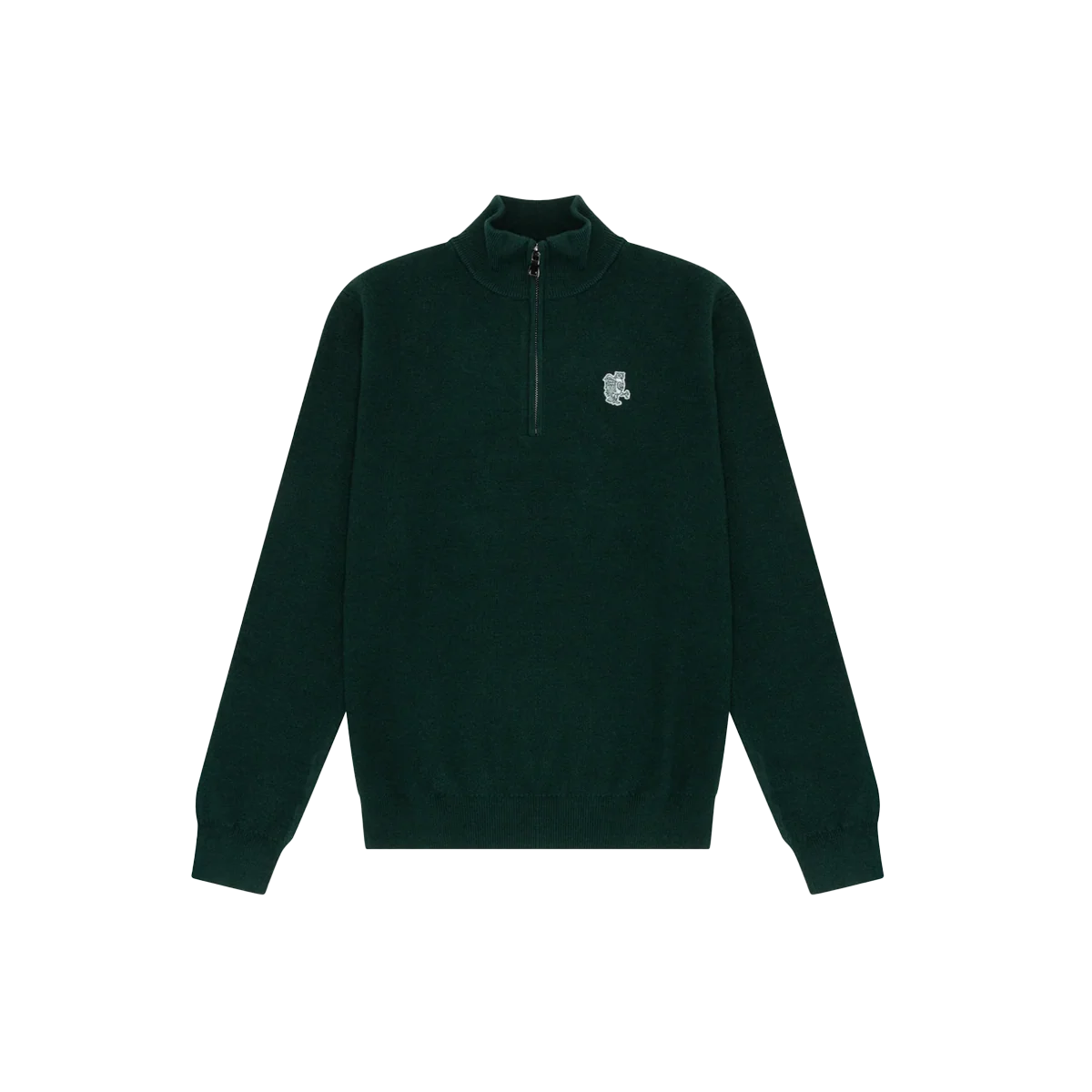 Quiet Golf Owl Mesh Knit 1/4 Zip - Forest - Image 3
