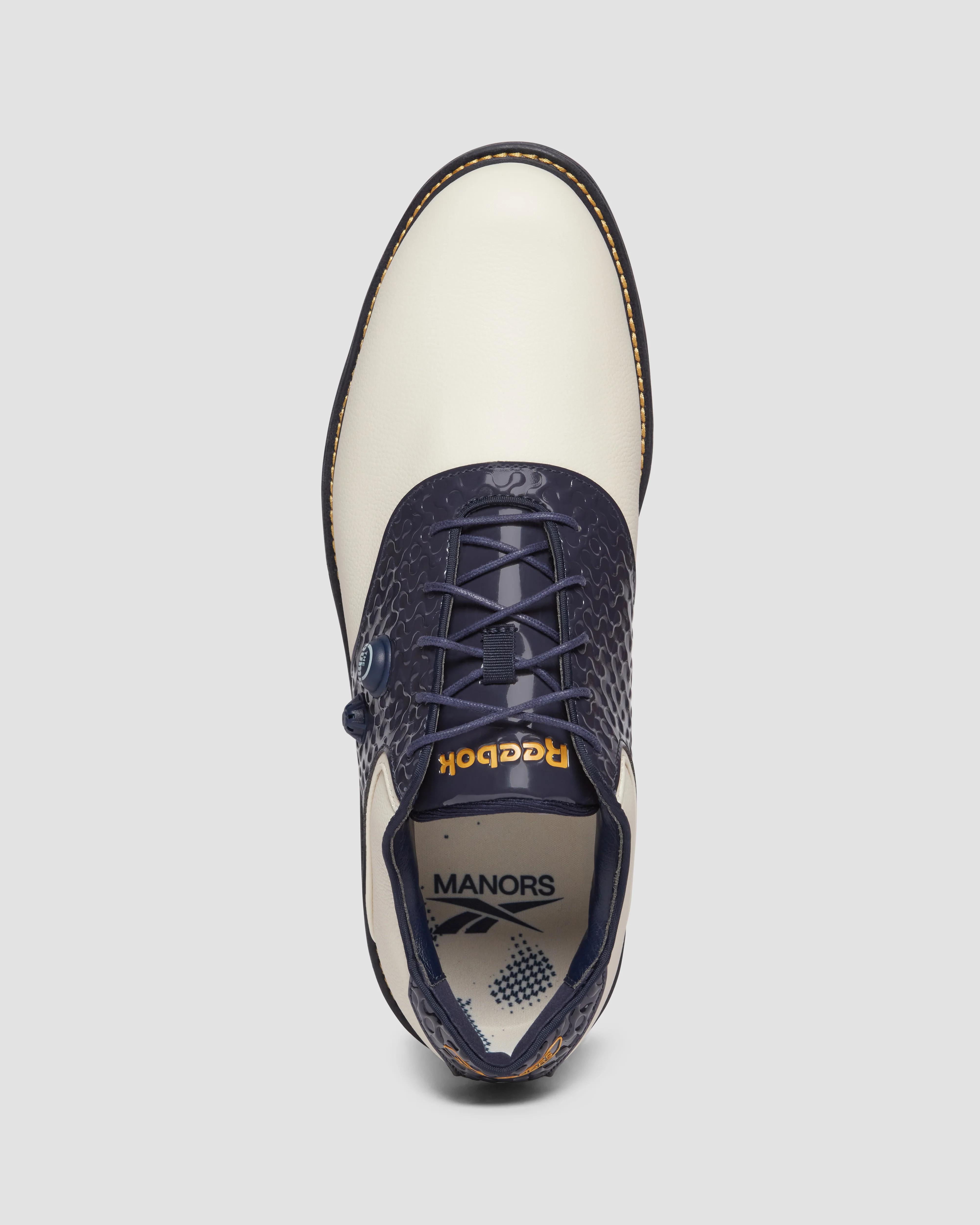 Reebok X Manors OG Pump Golf Training - Navy/Chalk/Yellow - Image 9