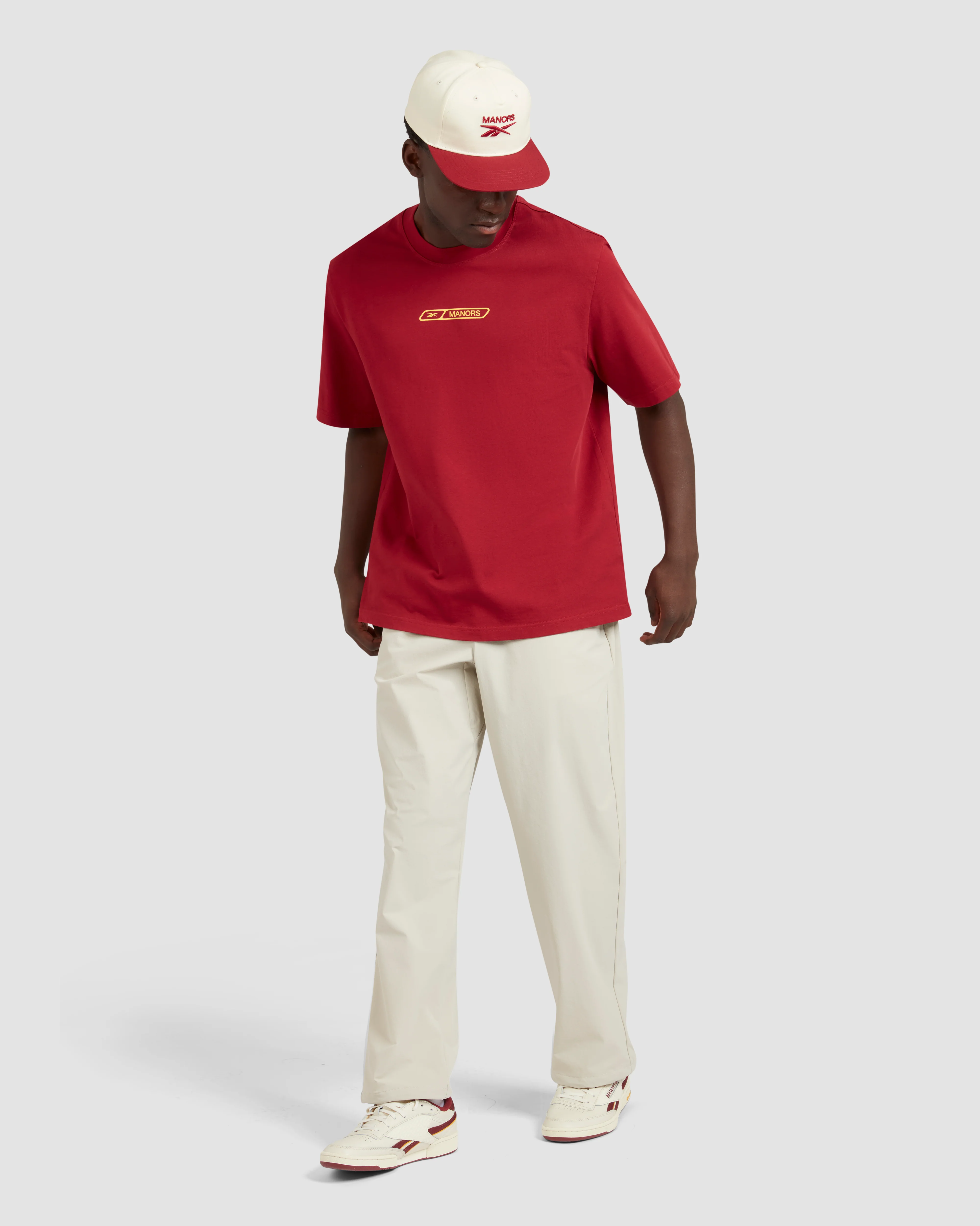 Reebok X Manors Logo Tee - Burgundy - Image 4