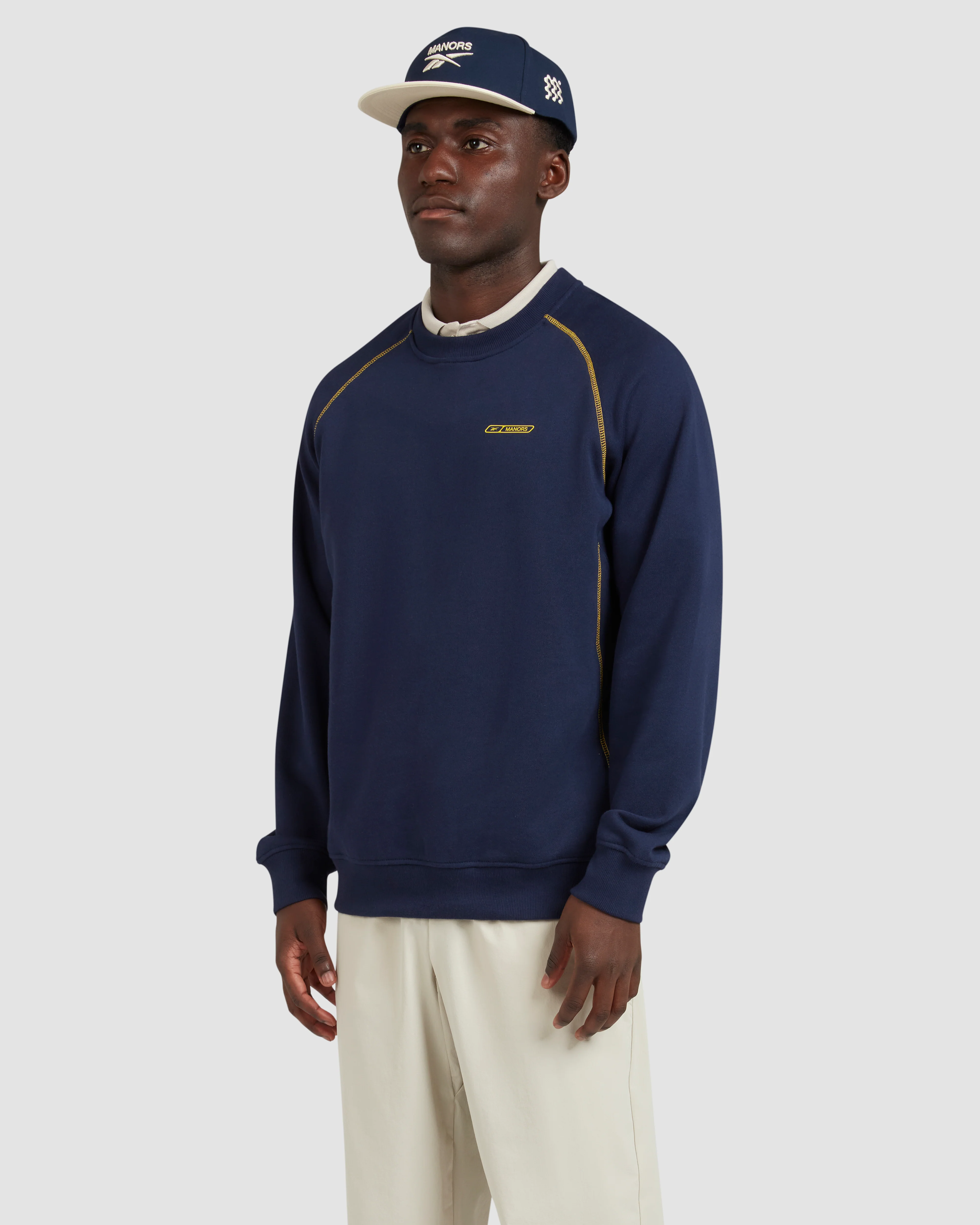Reebok X Manors Cotton Crewneck - Navy - Image 5