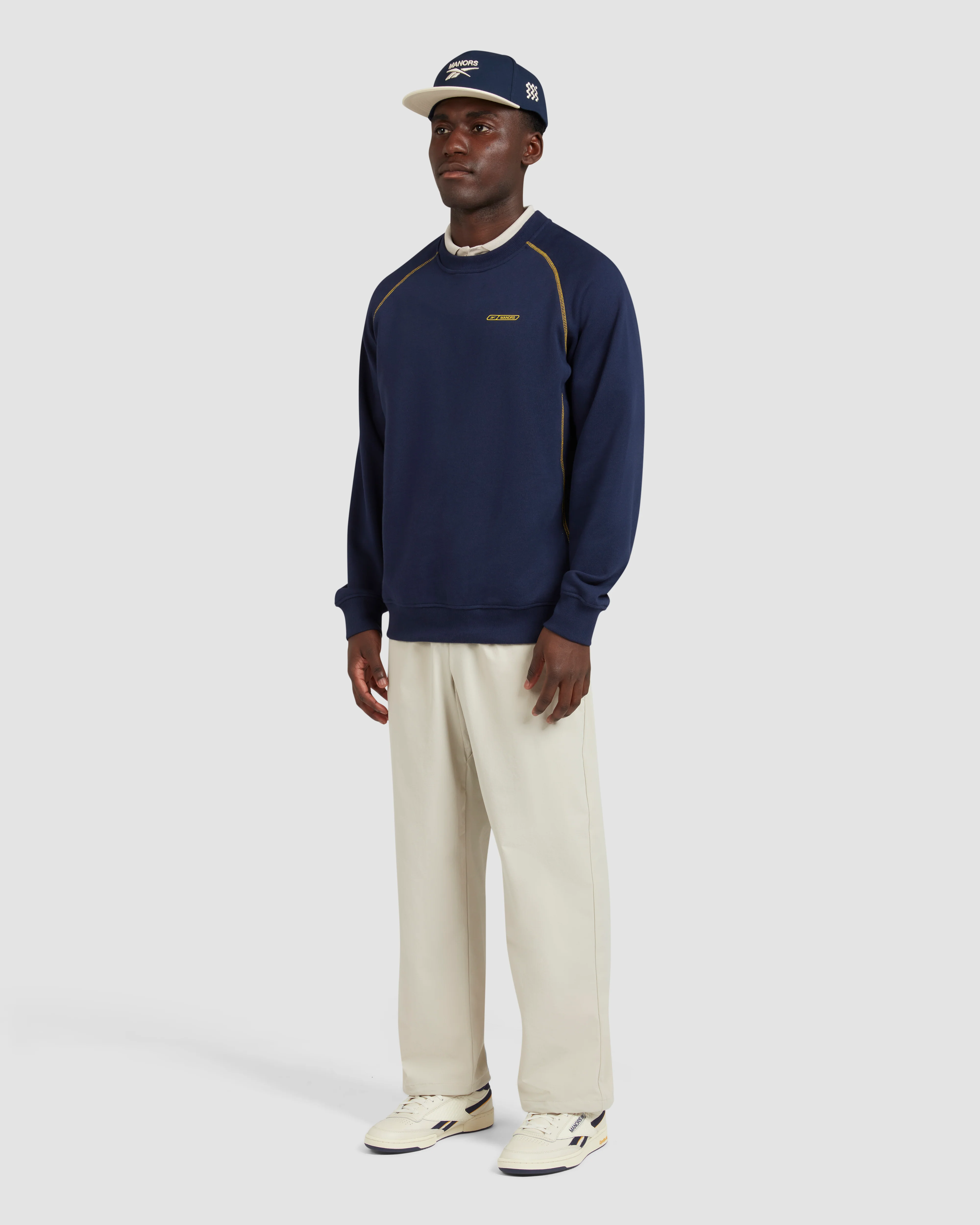 Reebok X Manors Cotton Crewneck - Navy - Image 6