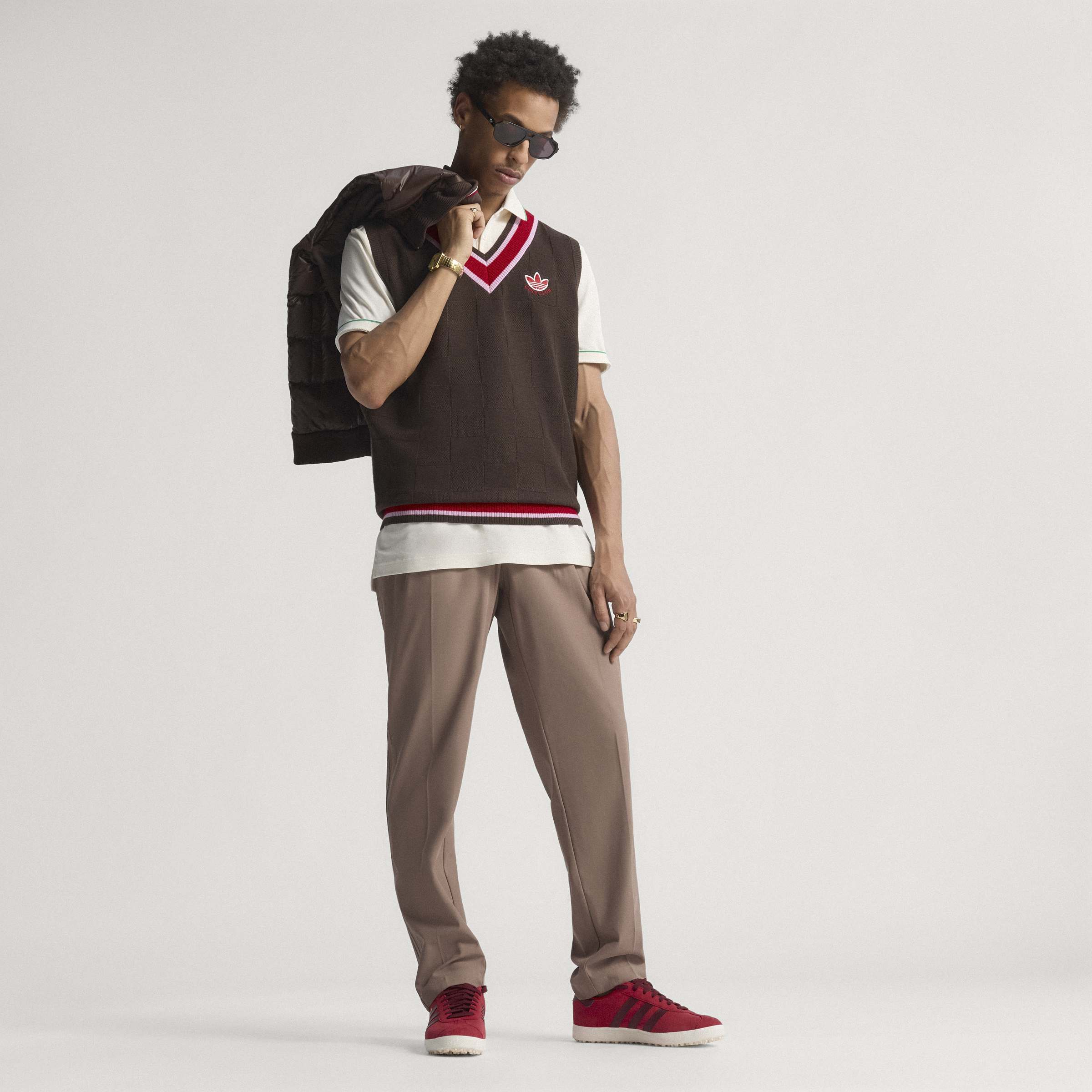 adidas Originals S Knit Vest - Brown - Image 14