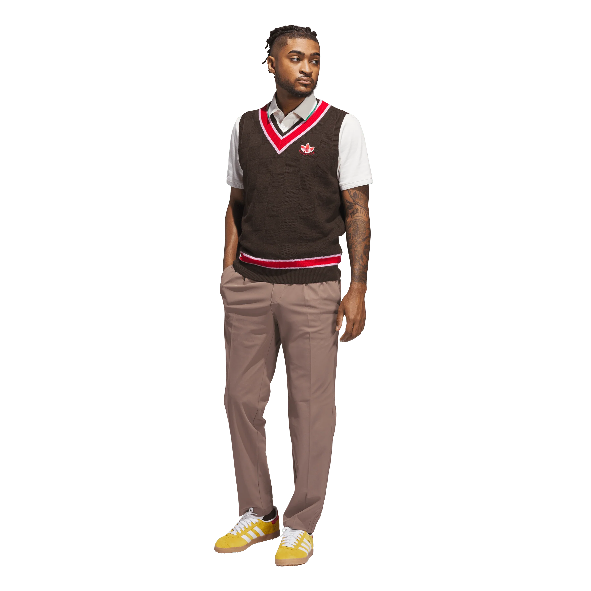 adidas Originals S Knit Vest - Brown - Image 5
