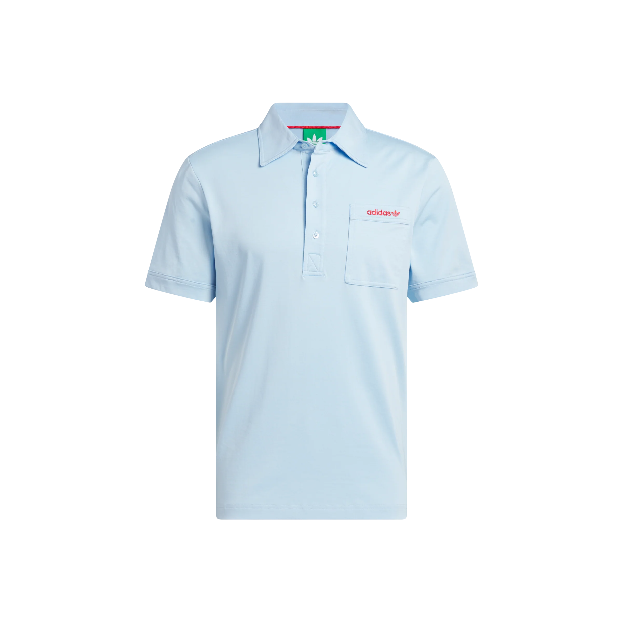 adidas Originals S Pocket Polo - Clear Sky