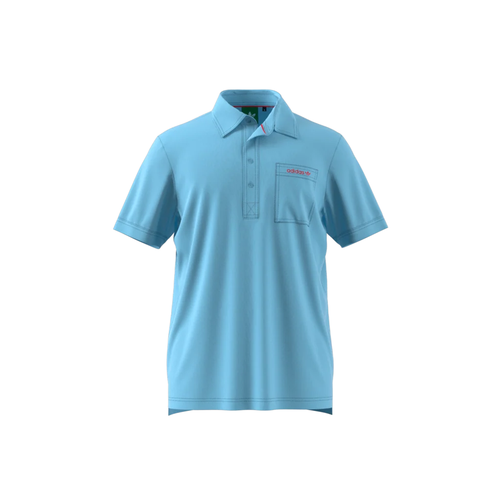 adidas Originals S Pocket Polo - Clear Sky - Image 10