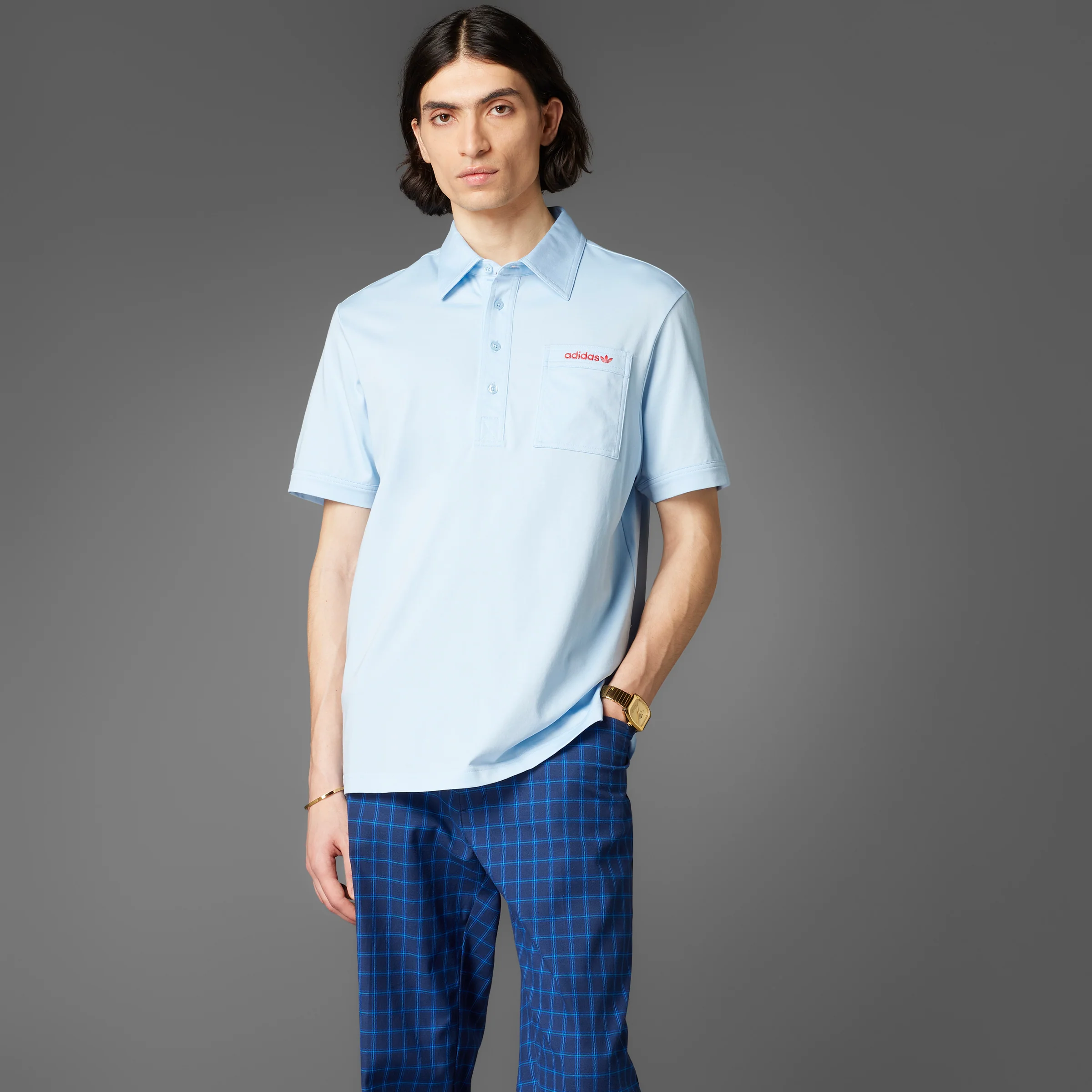 adidas Originals S Pocket Polo - Clear Sky - Image 19