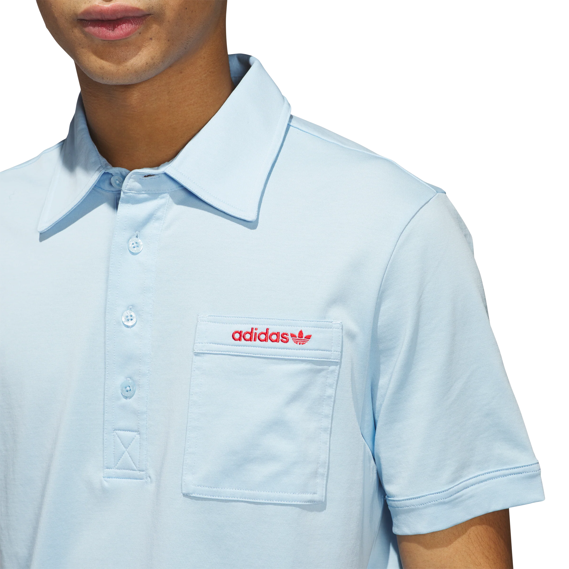 adidas Originals S Pocket Polo - Clear Sky - Image 9