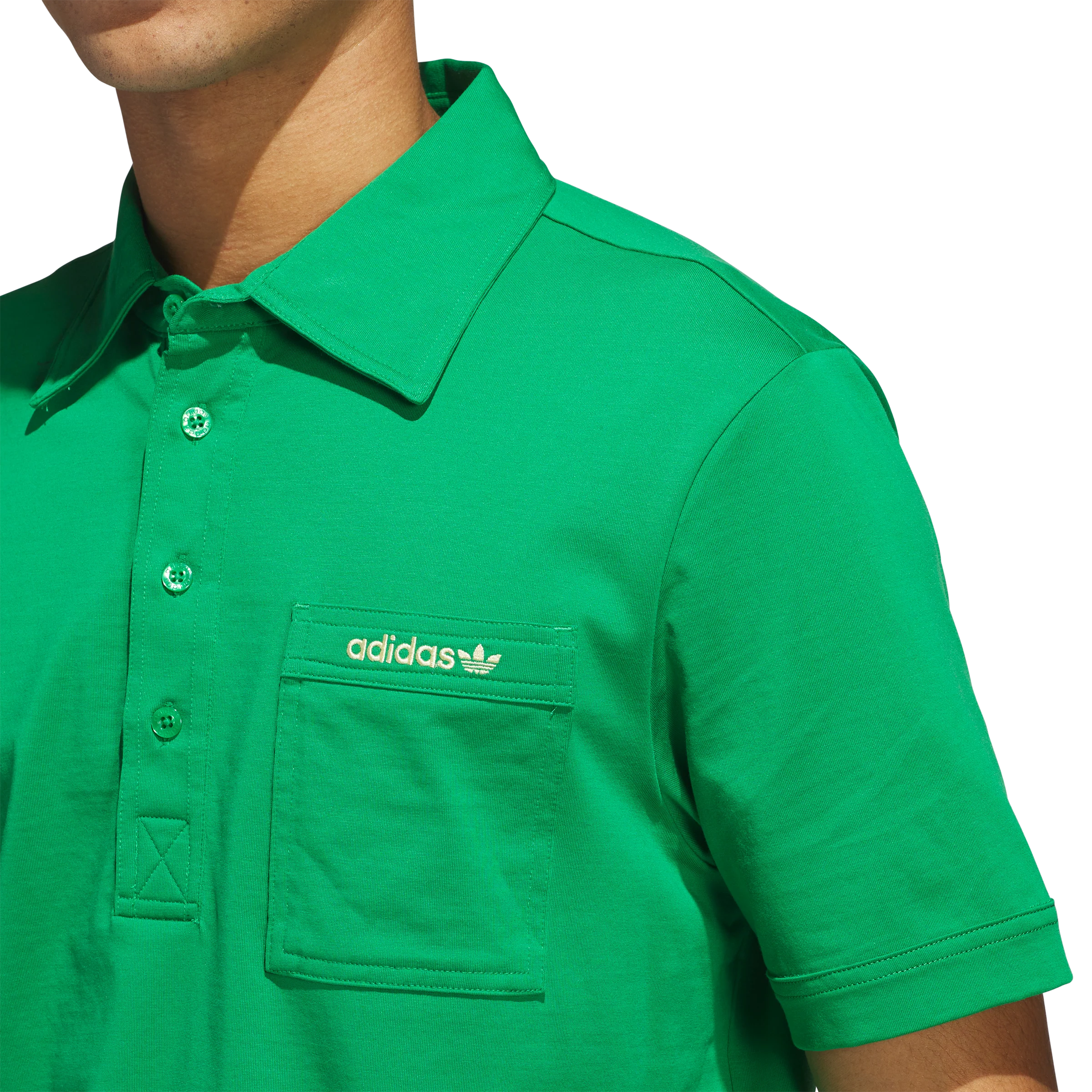 adidas Originals S Pocket Polo - Green - Image 9