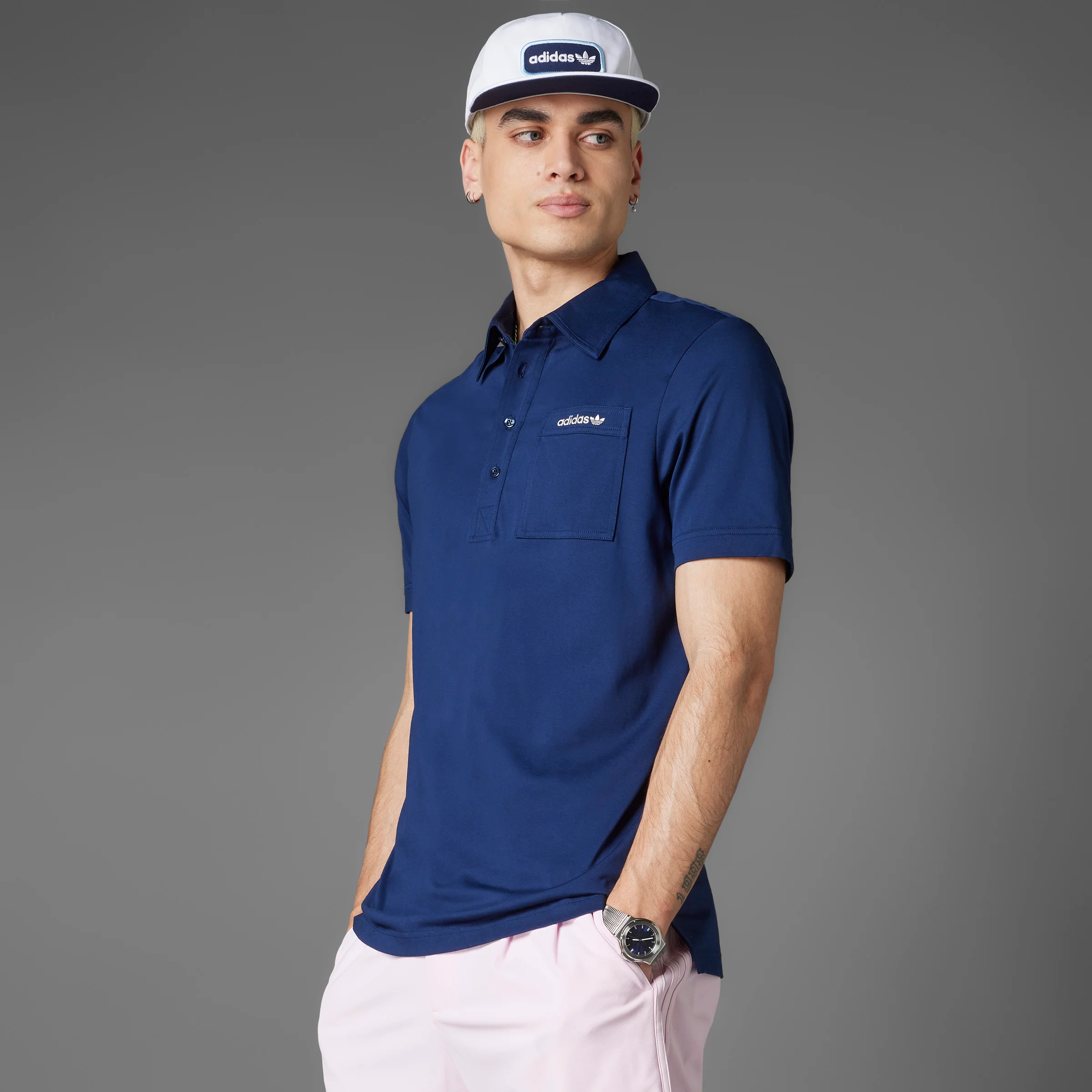 adidas Originals S Pocket Polo - Night Indigo - Image 19