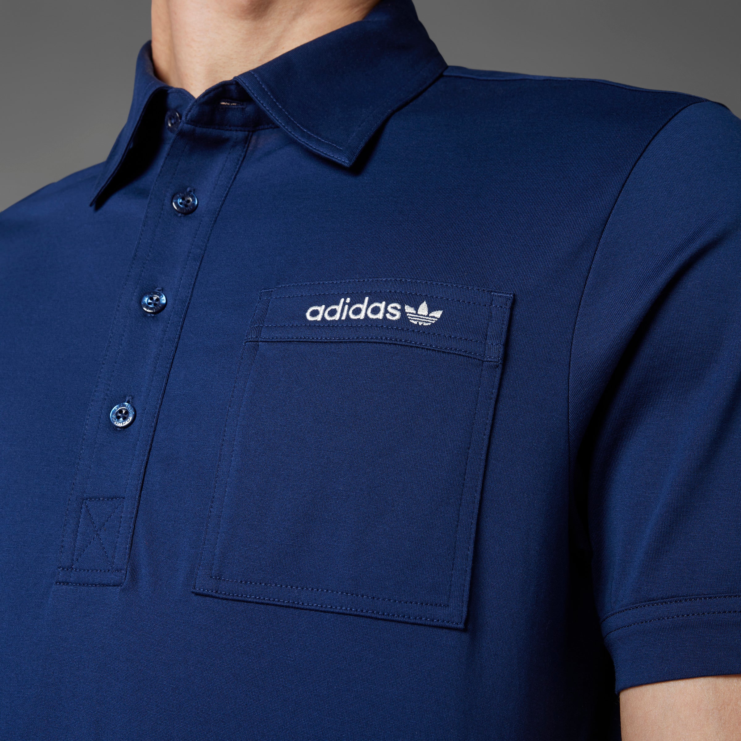 adidas Originals S Pocket Polo - Night Indigo - Image 23