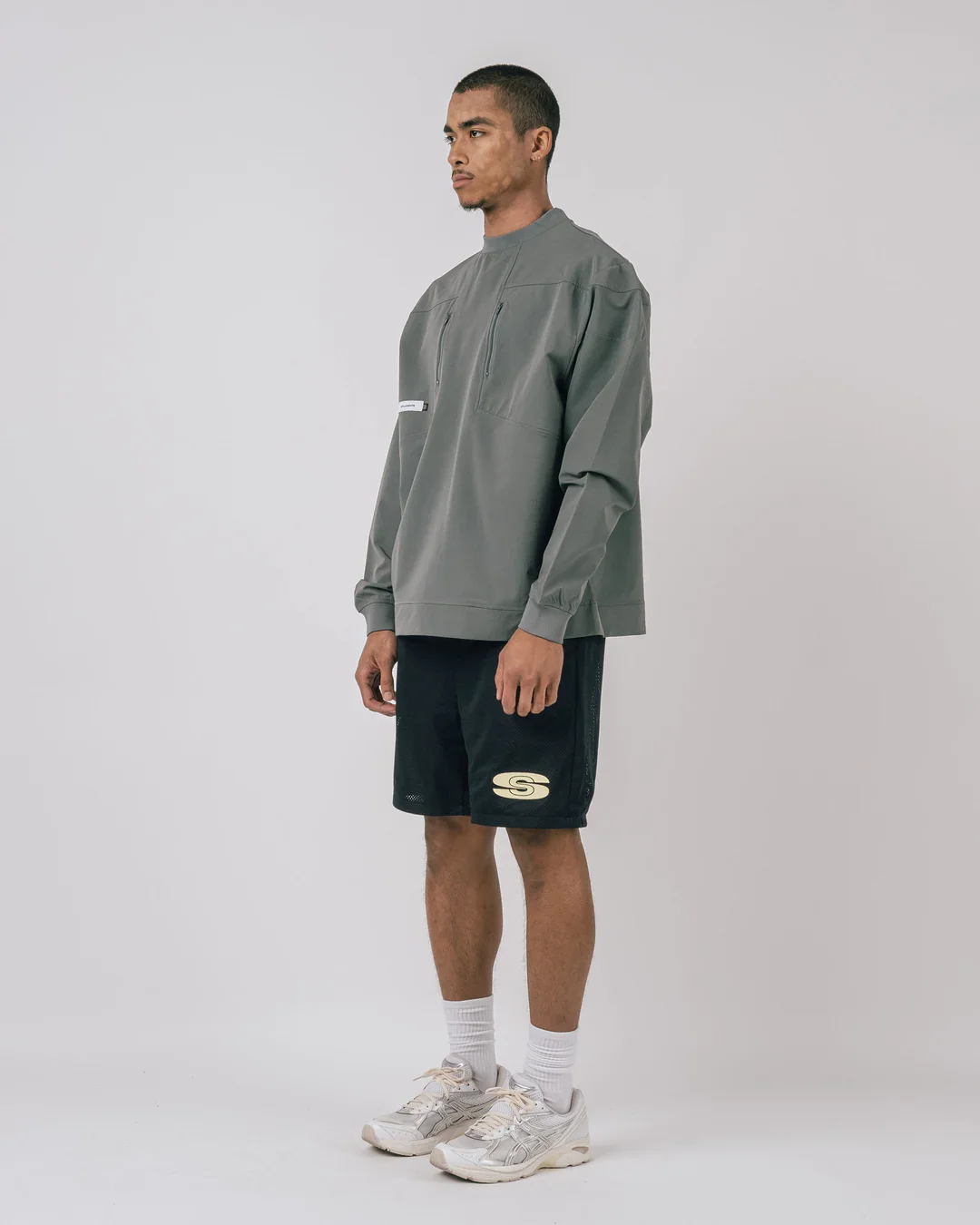 Students Brennan L/S Technical Nylon Popover - Pine - Image 6