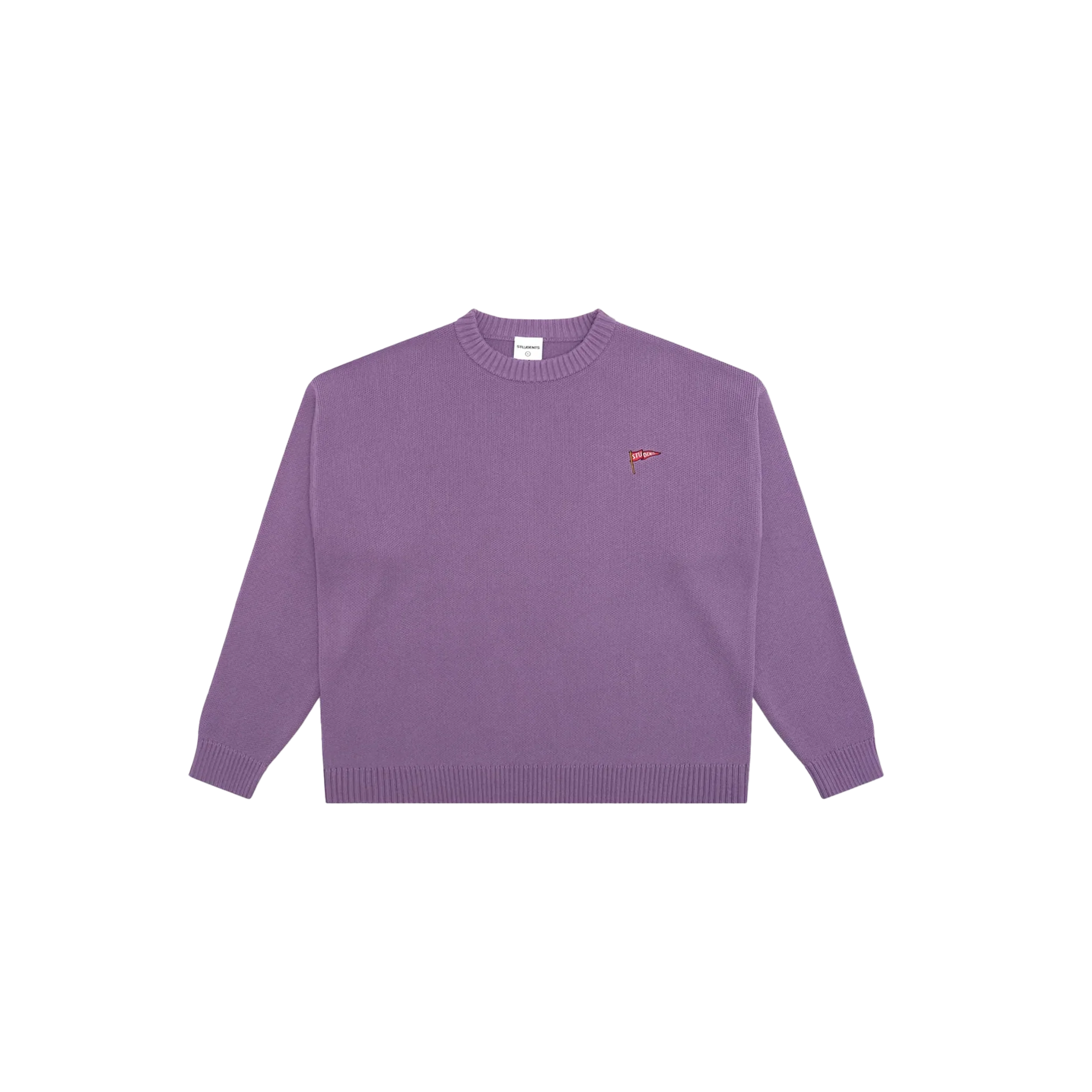 Students Rains L/S Cable Knit Crewneck Sweater - Wisteria