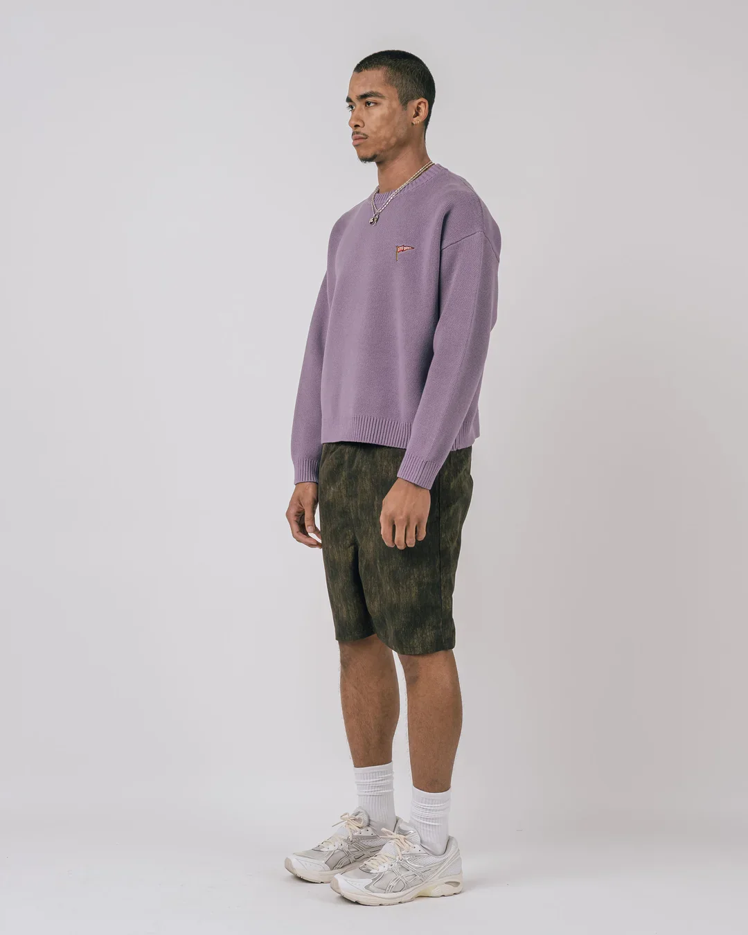 Students Rains L/S Cable Knit Crewneck Sweater - Wisteria - Image 6