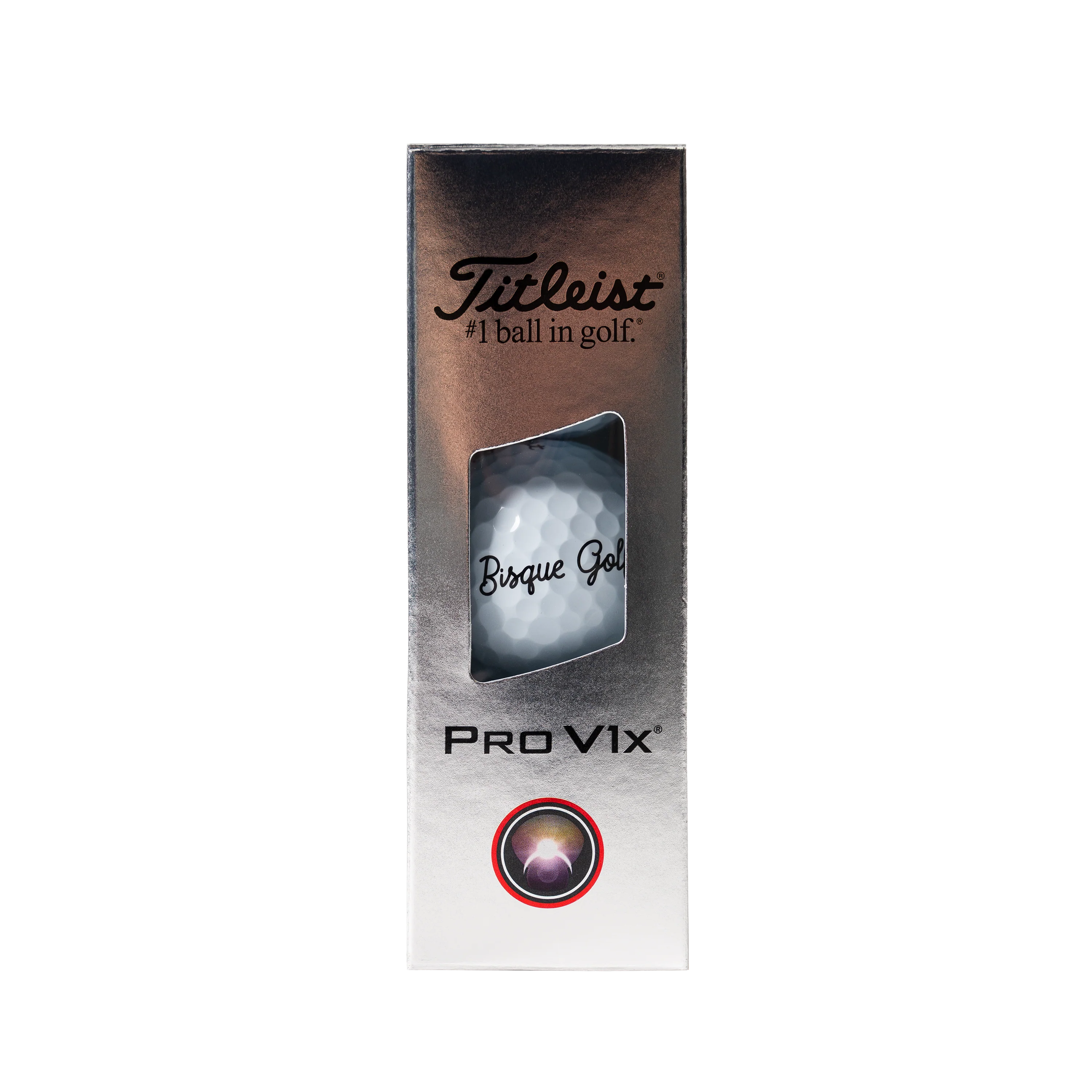 Titleist Pro V1X 2025 with Bisque Golf - 3 balls - (High numbers 5, 6, 7, 8) - Image 3